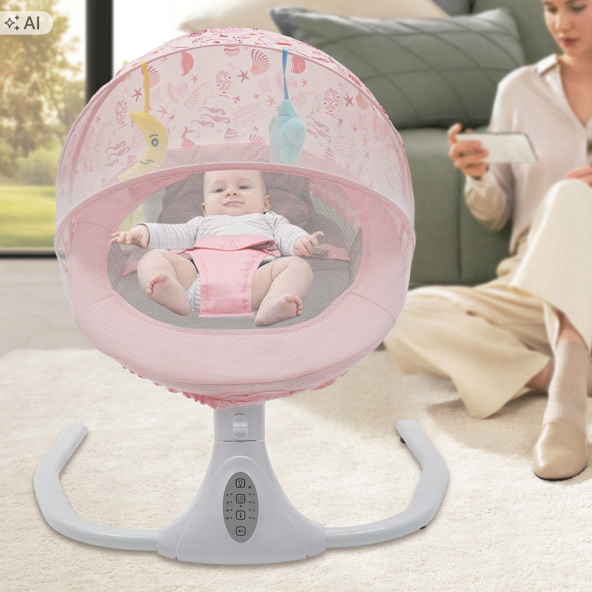 0-18 MONTHS ELECTRIC BABY SWING CHAIR, BABY SWING CHAIR WITH REMOTE CONTROL Manufacturer code 0011