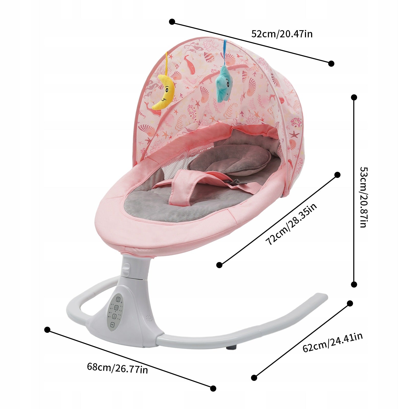 0-18 MONTHS ELECTRIC BABY SWING CHAIR, BABY SWING CHAIR WITH REMOTE CONTROL Packaging status original