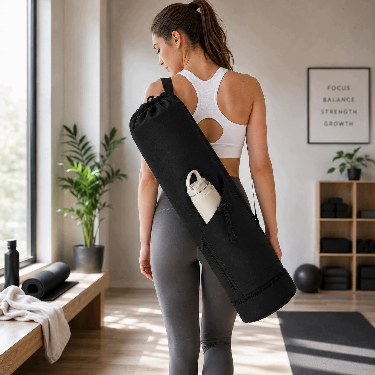0007 Yoga mat bag 75 × 19 cm with pockets Waterproof material Manufacturer code KMEDA53