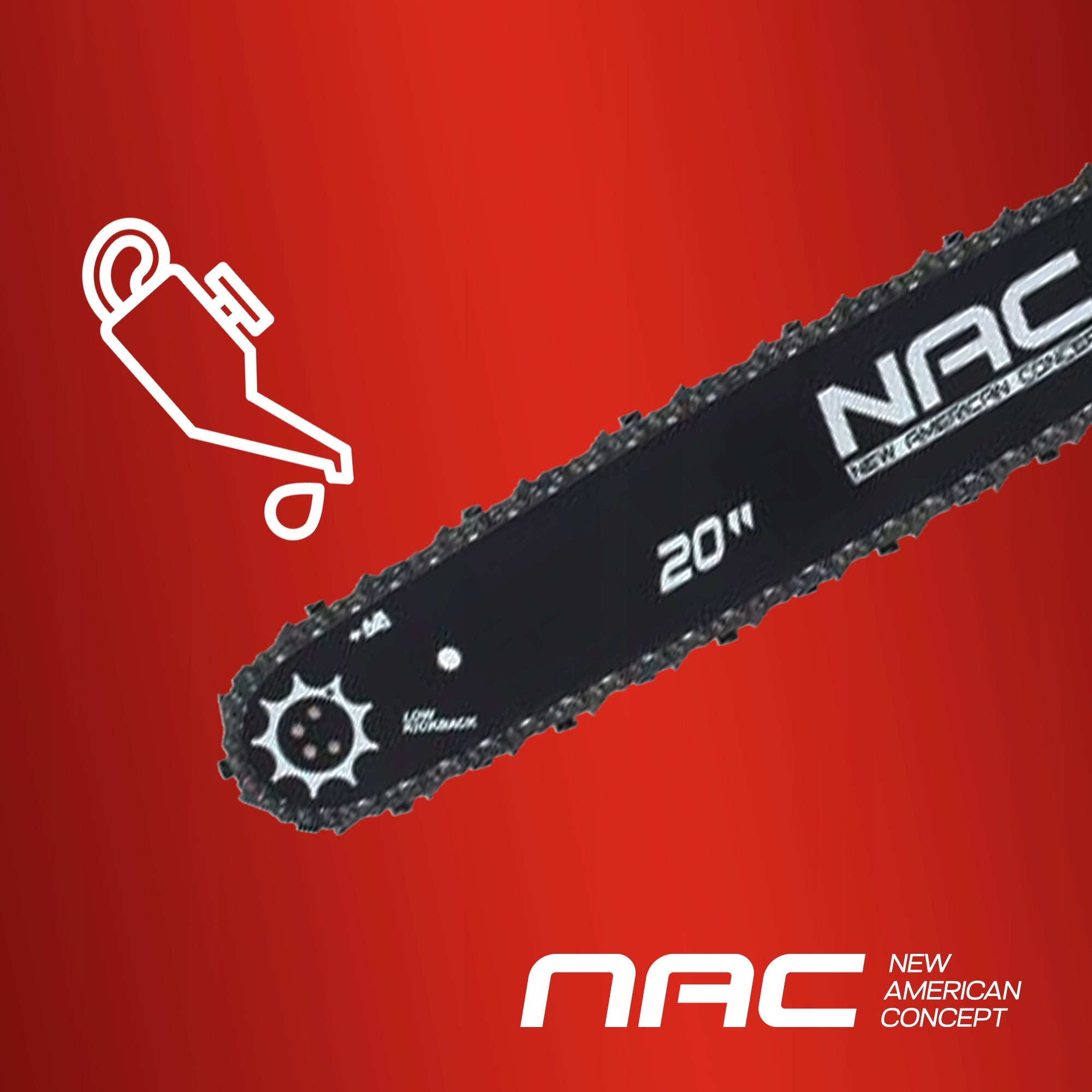 Grandininis pjūklas NAC-CST61-50AC, 61,5 cm³, 20", 3,3 Nm