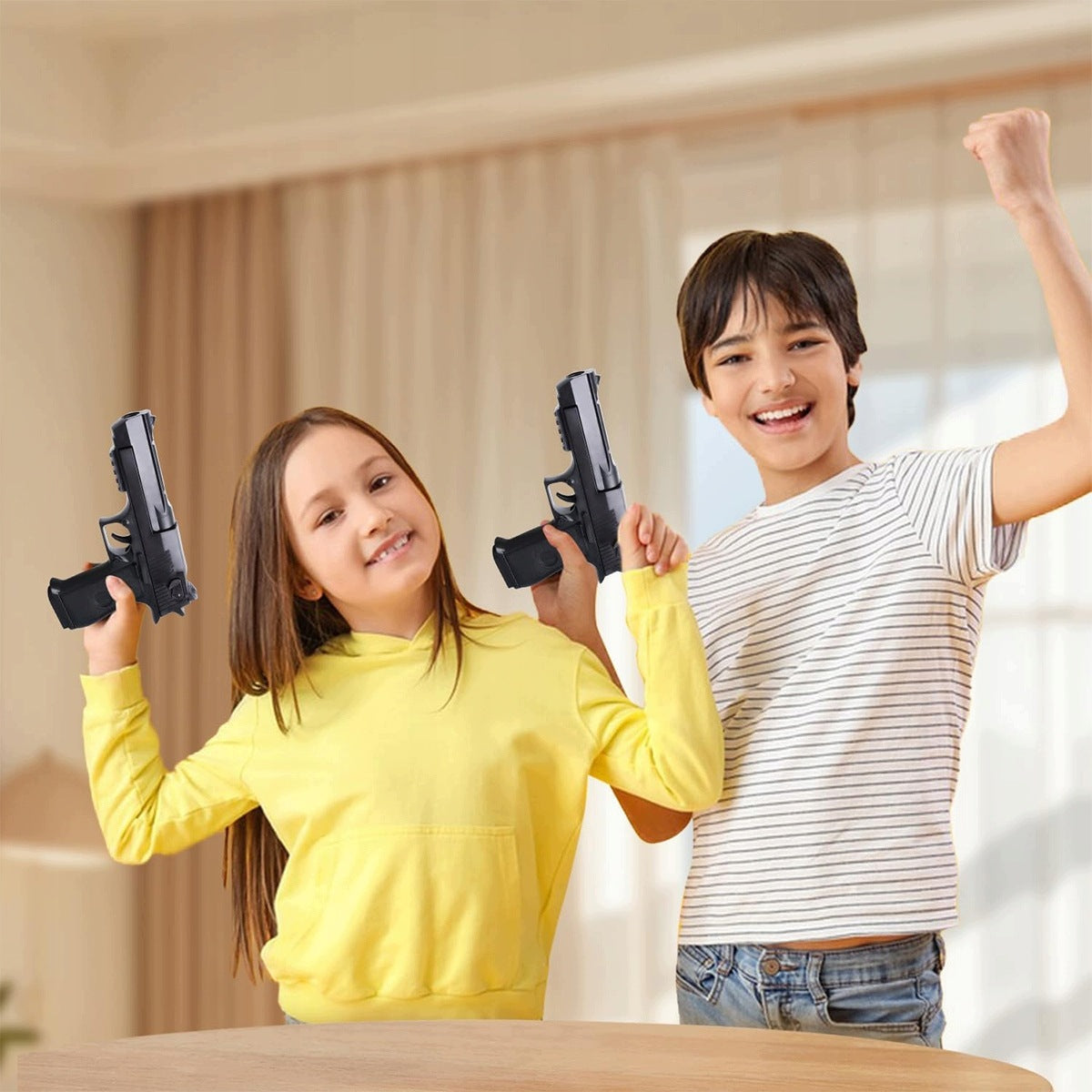 1:1 Desert Eagle M1911 Kids Toy Gun, Foam Gun Packaging status original