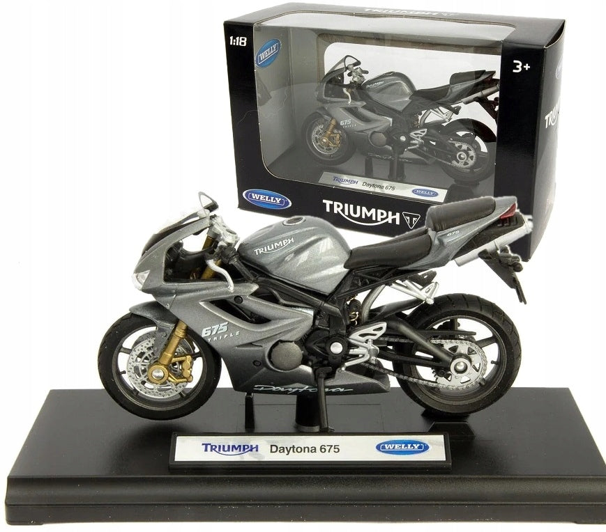 1:18 METAL MODEL WELLY MOTORCYCLE TRIUMPH DAYTONA 675 MOTOR 12822 Packaging status original