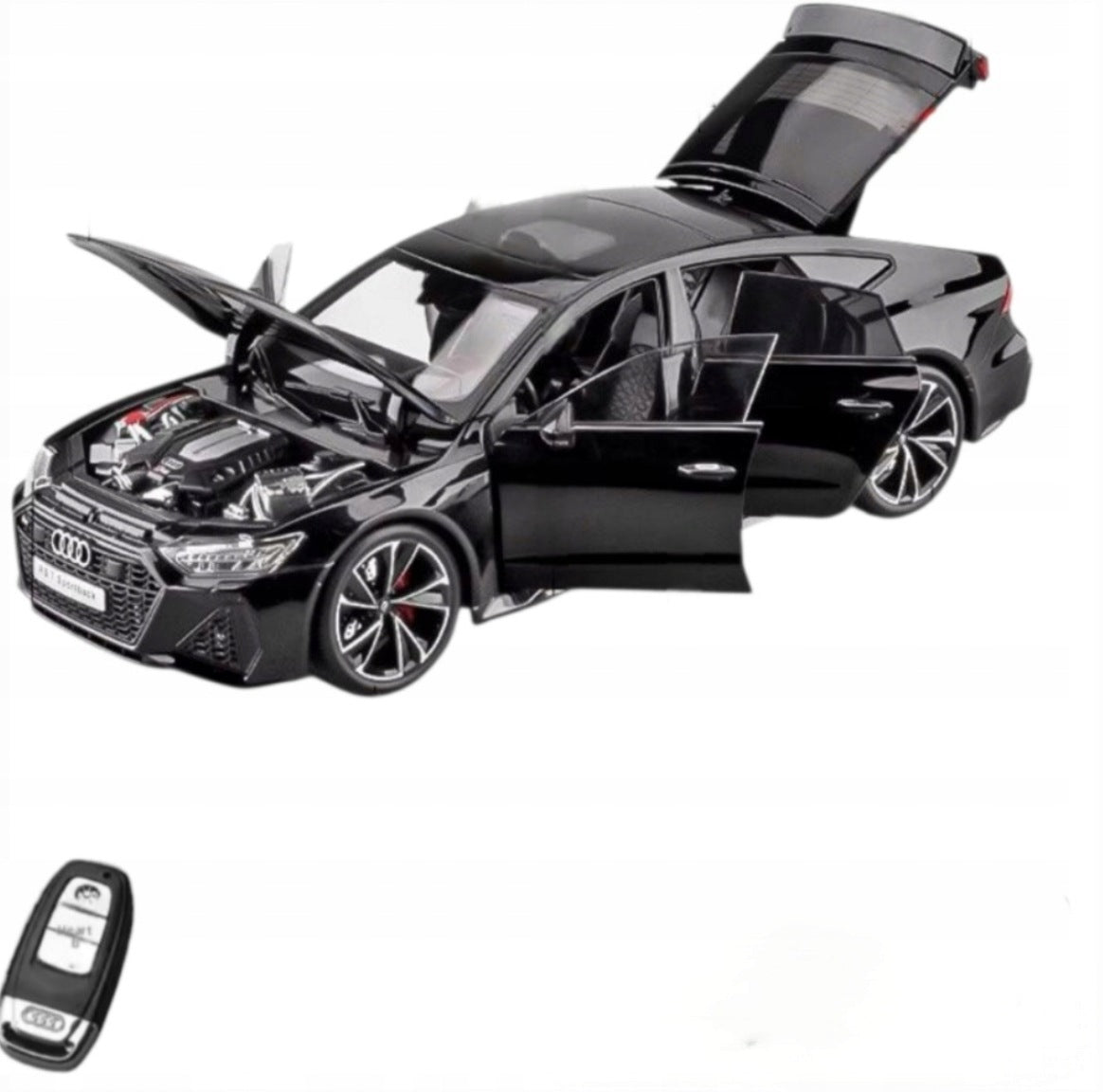 1:18 scale model car Audi RS7 with remote control Box Oem book led sound