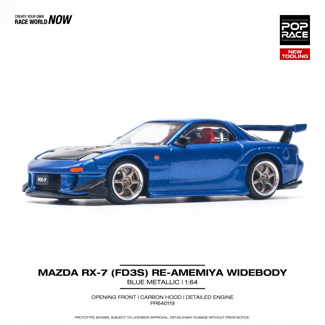 1:64 POP RACE Mazda RX-7 (FD3S) Re-Amemiya Widebody Model 1:64 POP RACE Mazda RX-7 (FD3S) Amemiya Widebody