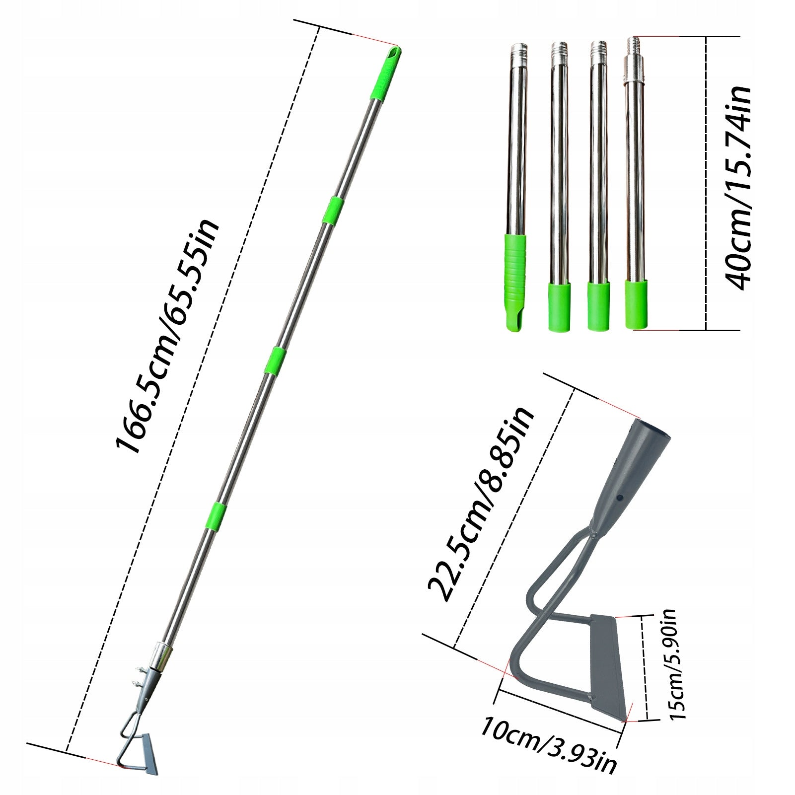 1.6M Weed Rake Vegetable Garden Weeder Garden Soft Soil Weeding Rake Hoe Brand no brand