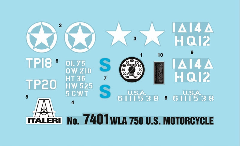 1:9 WLA 750 US Army Motorcycle Packaging status original