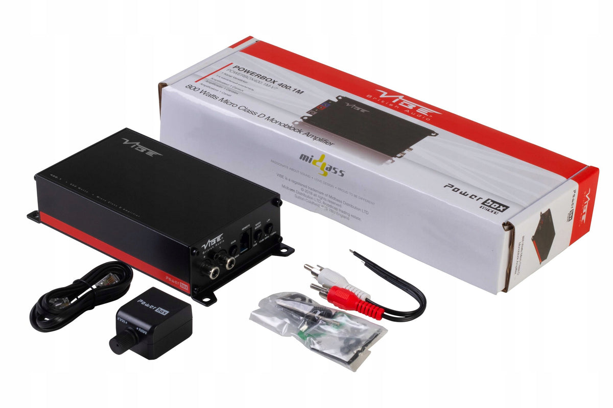 1-CHANNEL CAR AMPLIFIER 400W RMS VIBE POWERBOX400.1 FOR SUBWOOFER