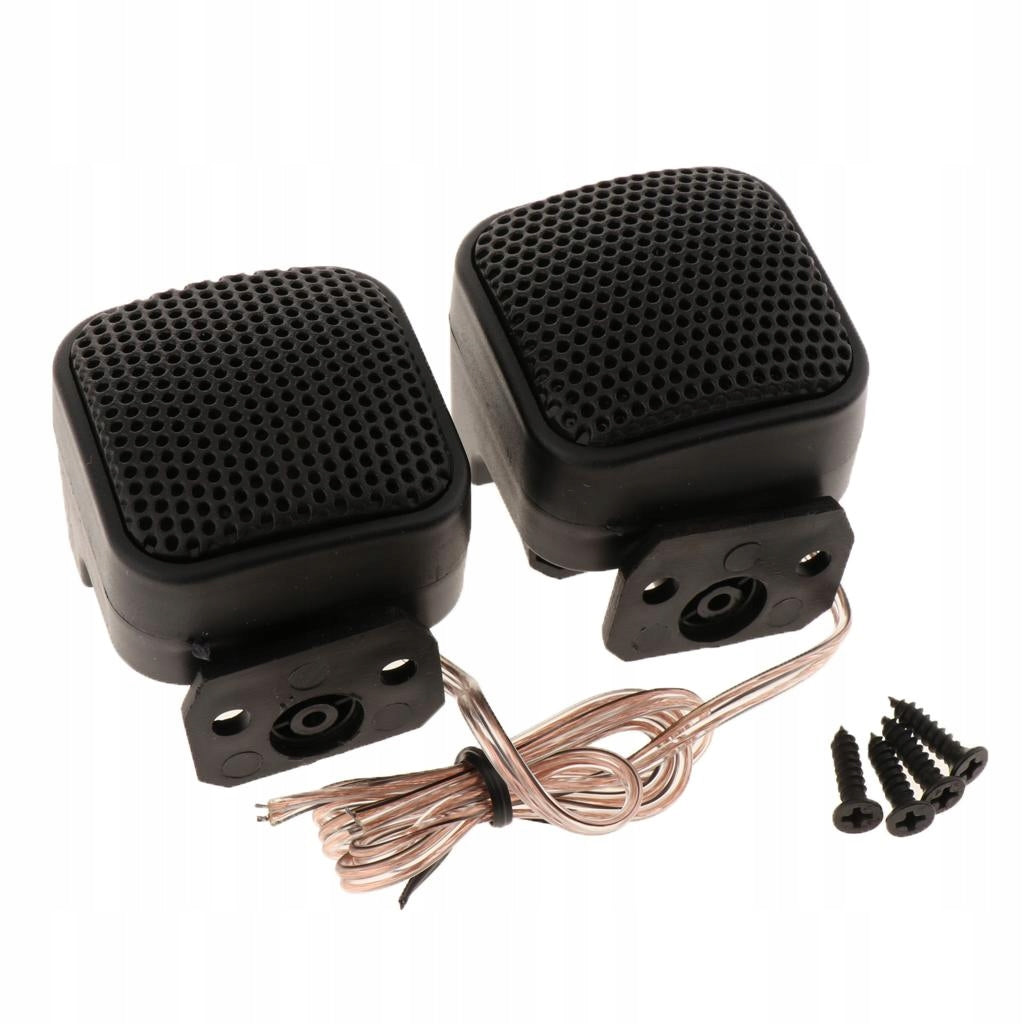 1 Tweeters, Car Silk Square Stereo Speakers with Installation Accessories Packaging status no packaging