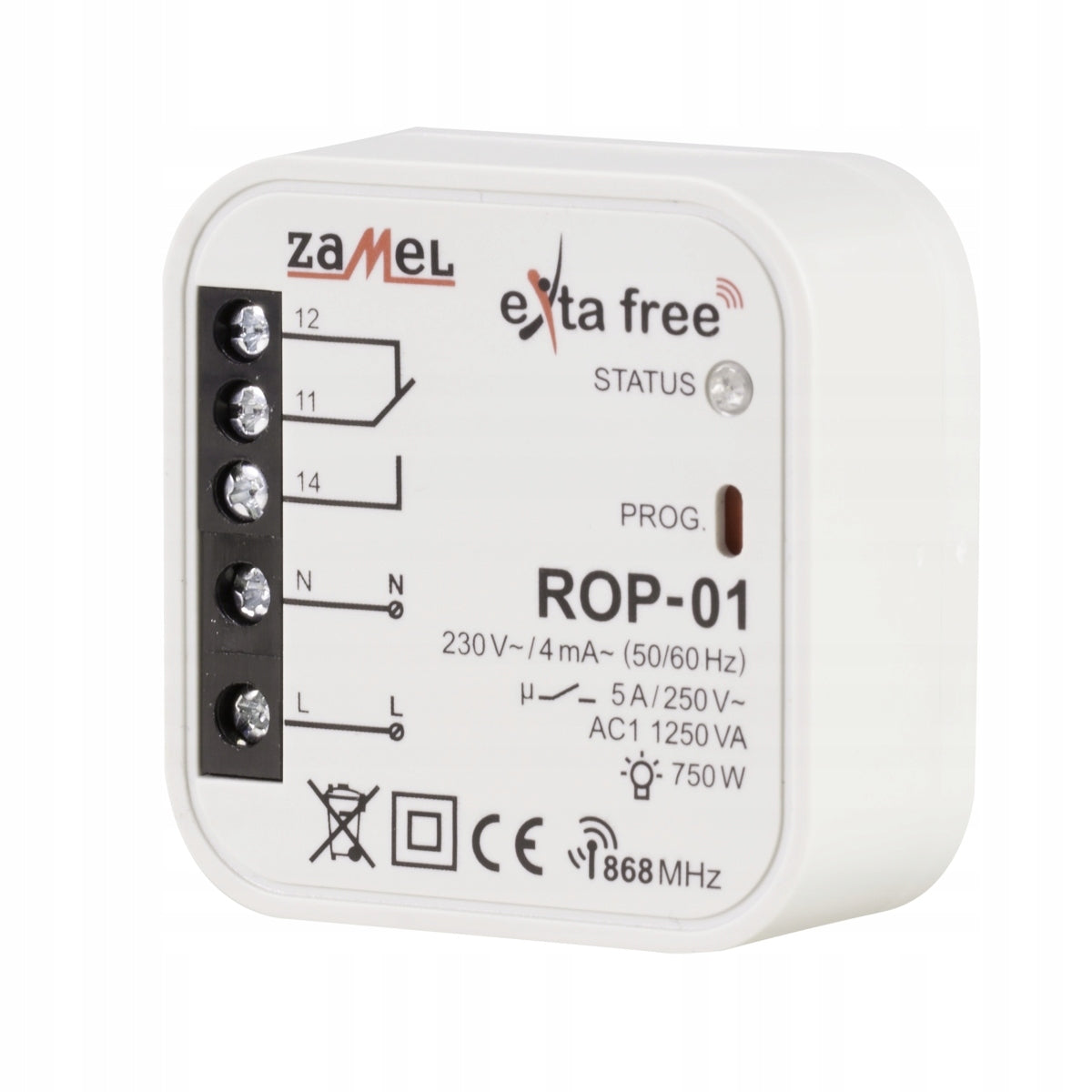 1-channel radio controller 230V 5A Zamel ROP-01 Exta Free Manufacturer code EXF10000047