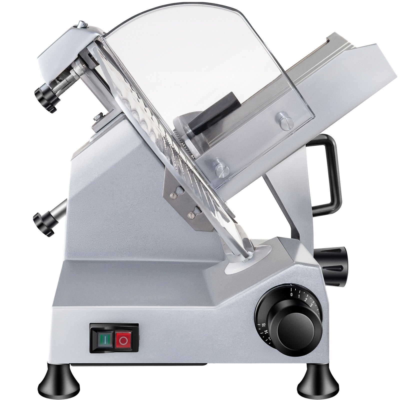 10" 240W Commercial Meat Slicer Carbon Steel Blade Adjustable Thickness