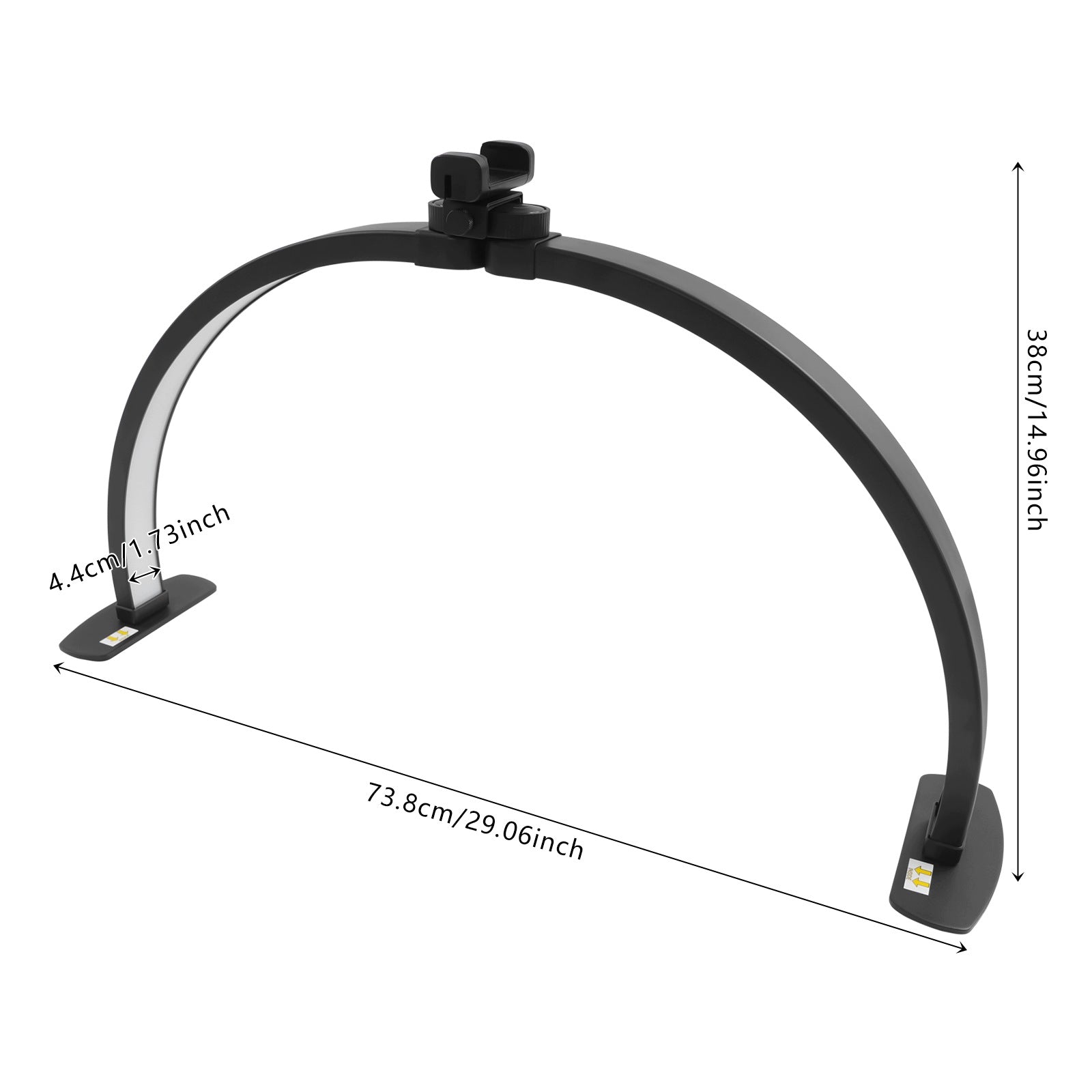 10 Levels Adjustable Brightness Half Moon Lamp for Nail Desk 3000-6000k Packaging status original