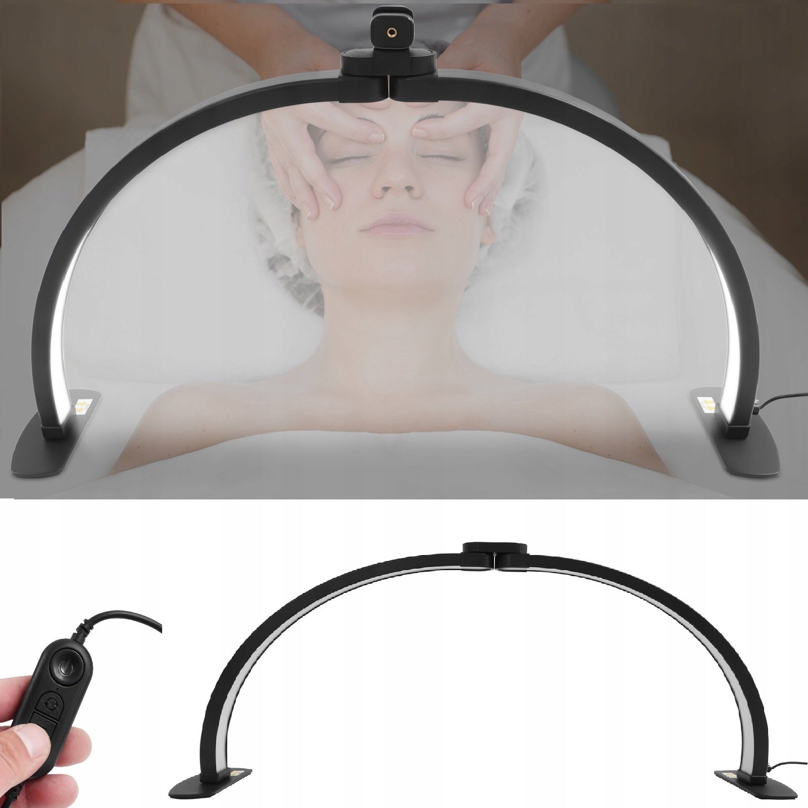 10 Levels Adjustable Brightness Half Moon Lamp for Nail Desk 3000-6000k