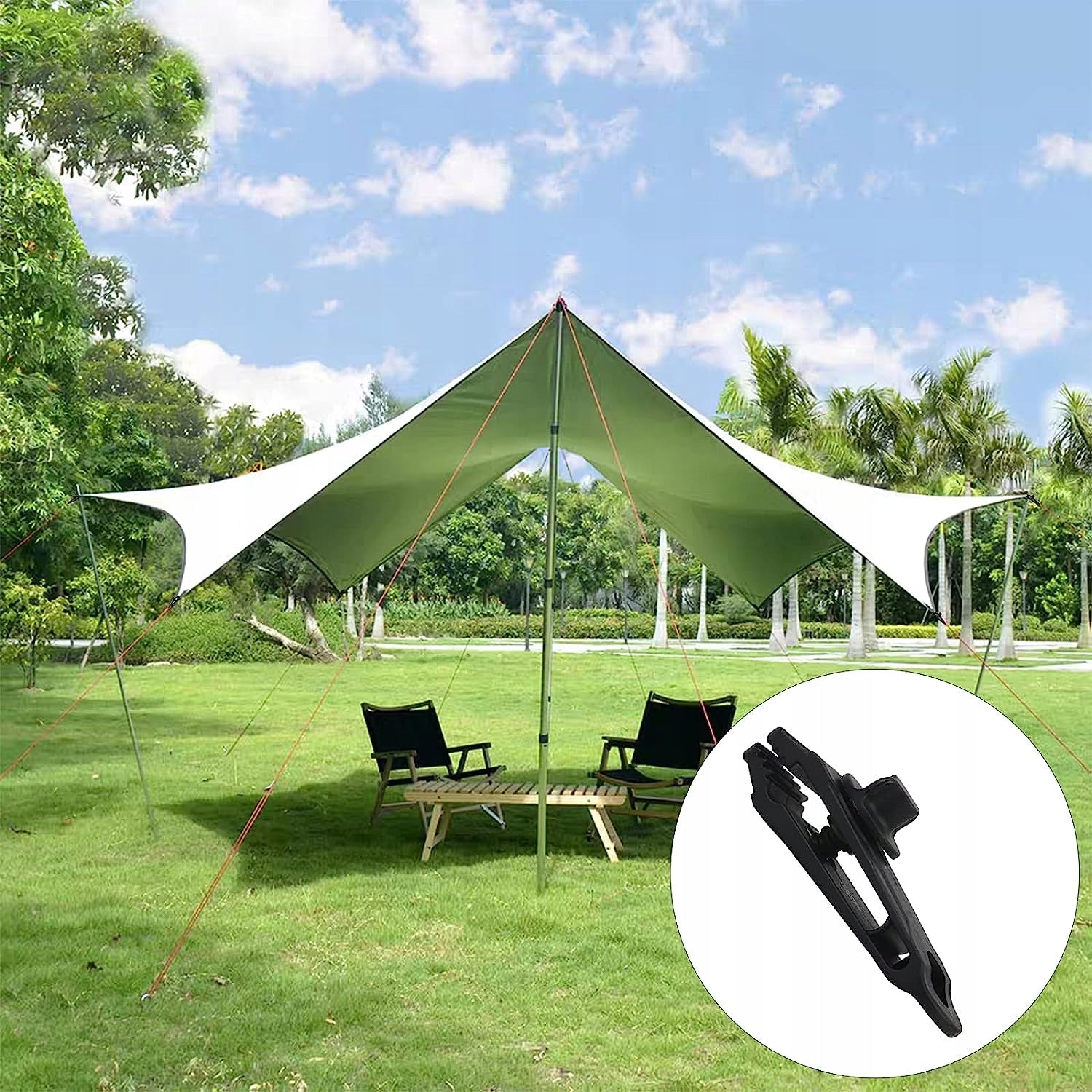 10 x CLAMP AND TENT CORD TENT TENSION Brand no brand