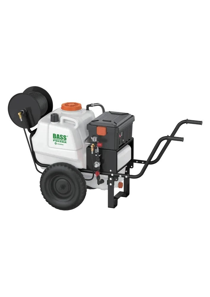 100 L CORDLESS WHEELBARROW SPRAYER – LARGE CAPACITY AND CONVENIENCE OF WORK Packaging status original