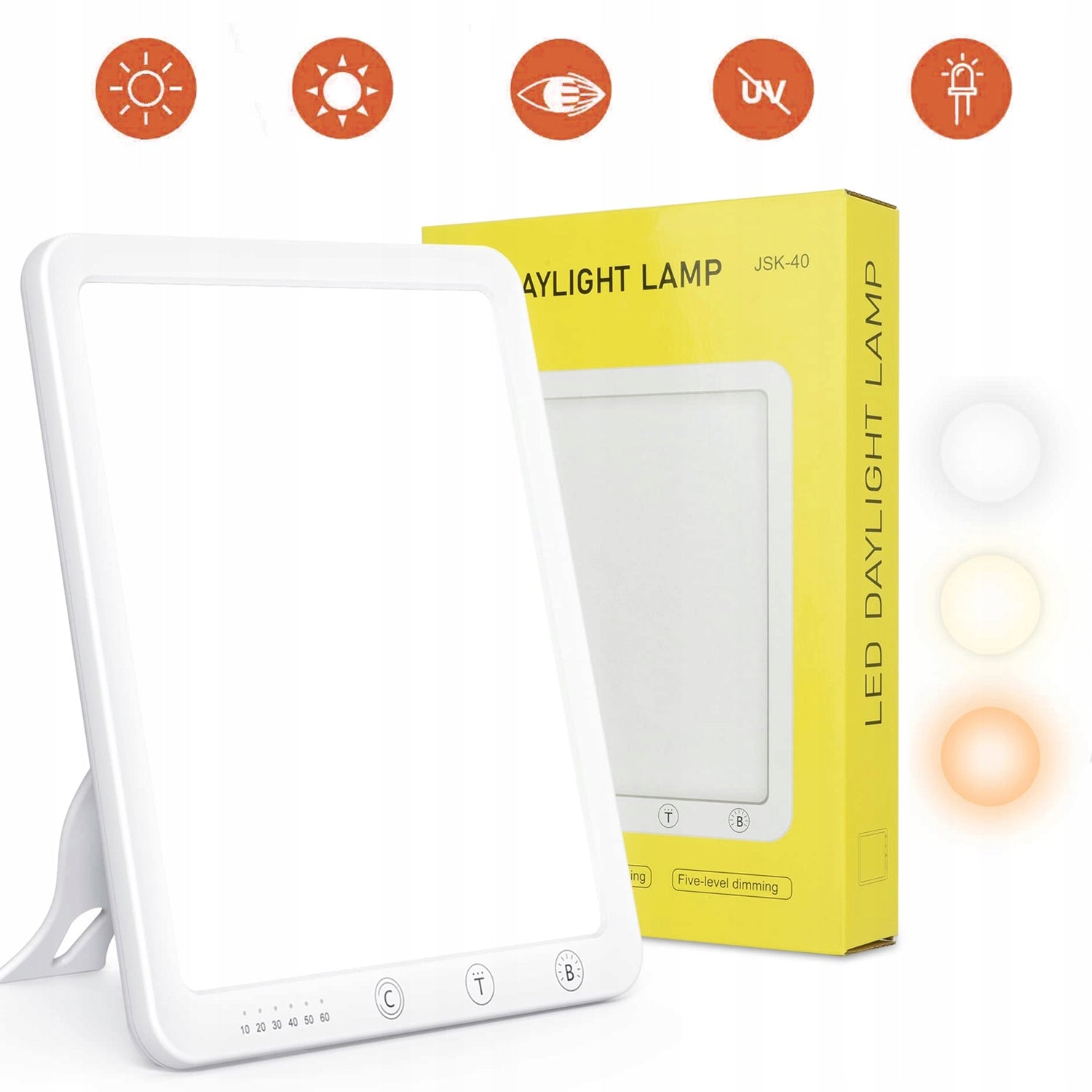 10000 Lux Anti-depressant daylight lamp 3 colors