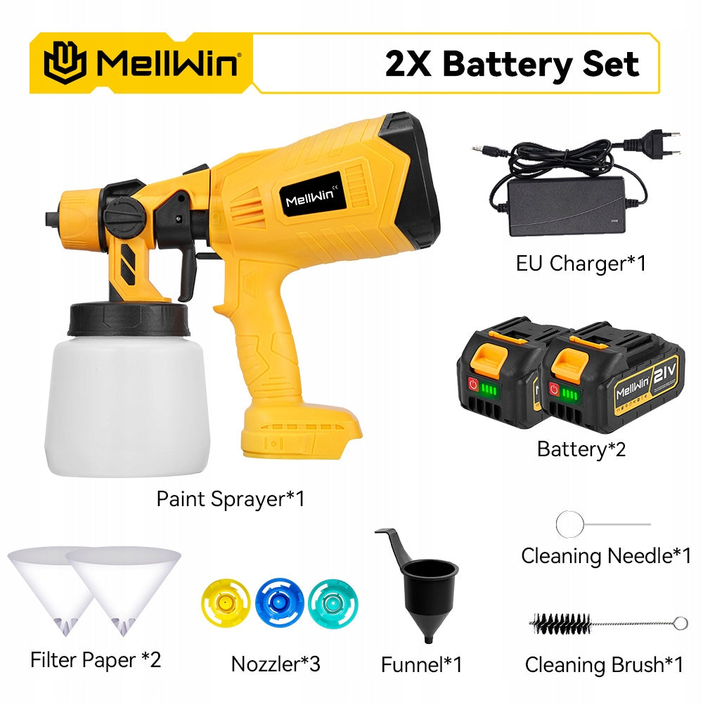 1000ML Cordless Paint Guns Electric Spray Gun Paint Sprayer Car + 2AKU Manufacturer code sku006731_2