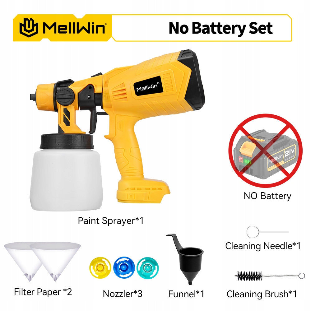 1000ML Cordless Paint Guns Electric Spray Gun Paint Sprayer Car no AKU Manufacturer code sku006730