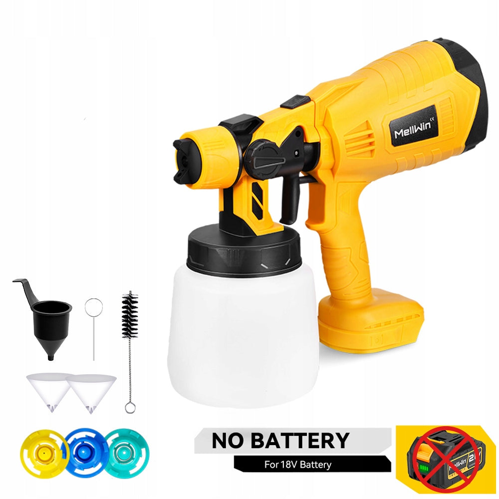 1000ML Cordless Paint Guns Electric Spray Gun Paint Sprayer Car no AKU