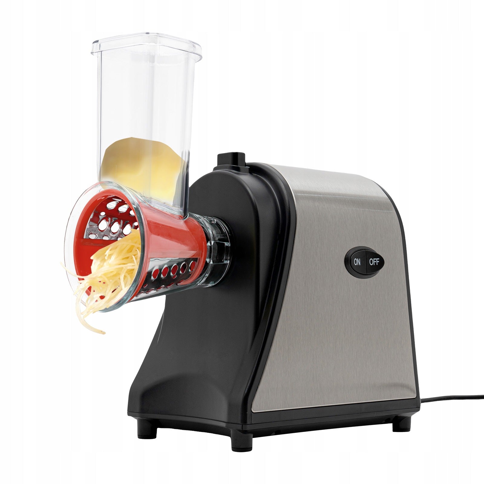1000W ELECTRIC VEGETABLE CUTTER SHREDDER CHEESE GRATER SLICER SILVER BLACK