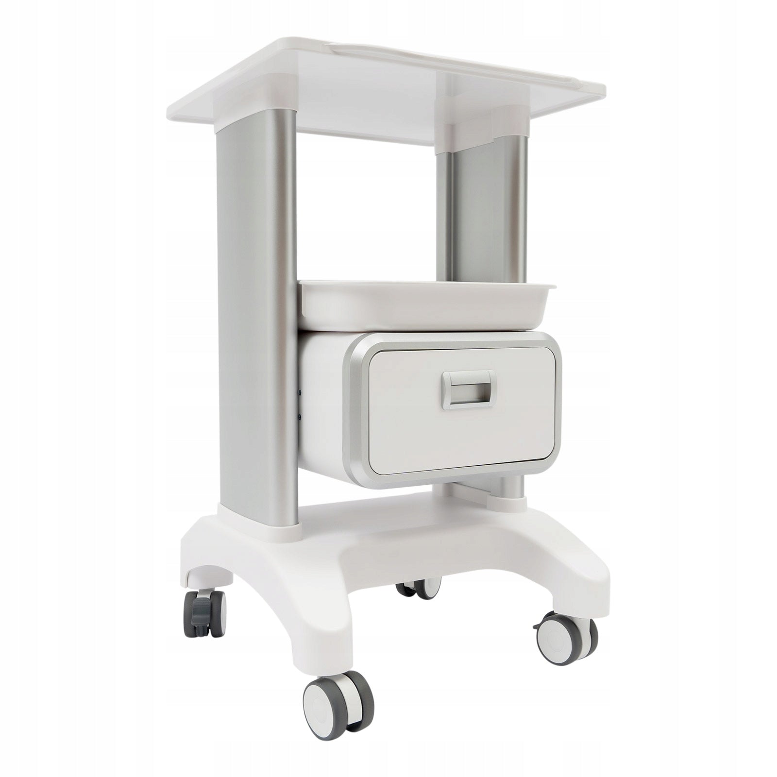 100KG MOBILE TROLLEY FOR COSMETIC INSTRUMENTS 1 DRAWER 2 TRAYS