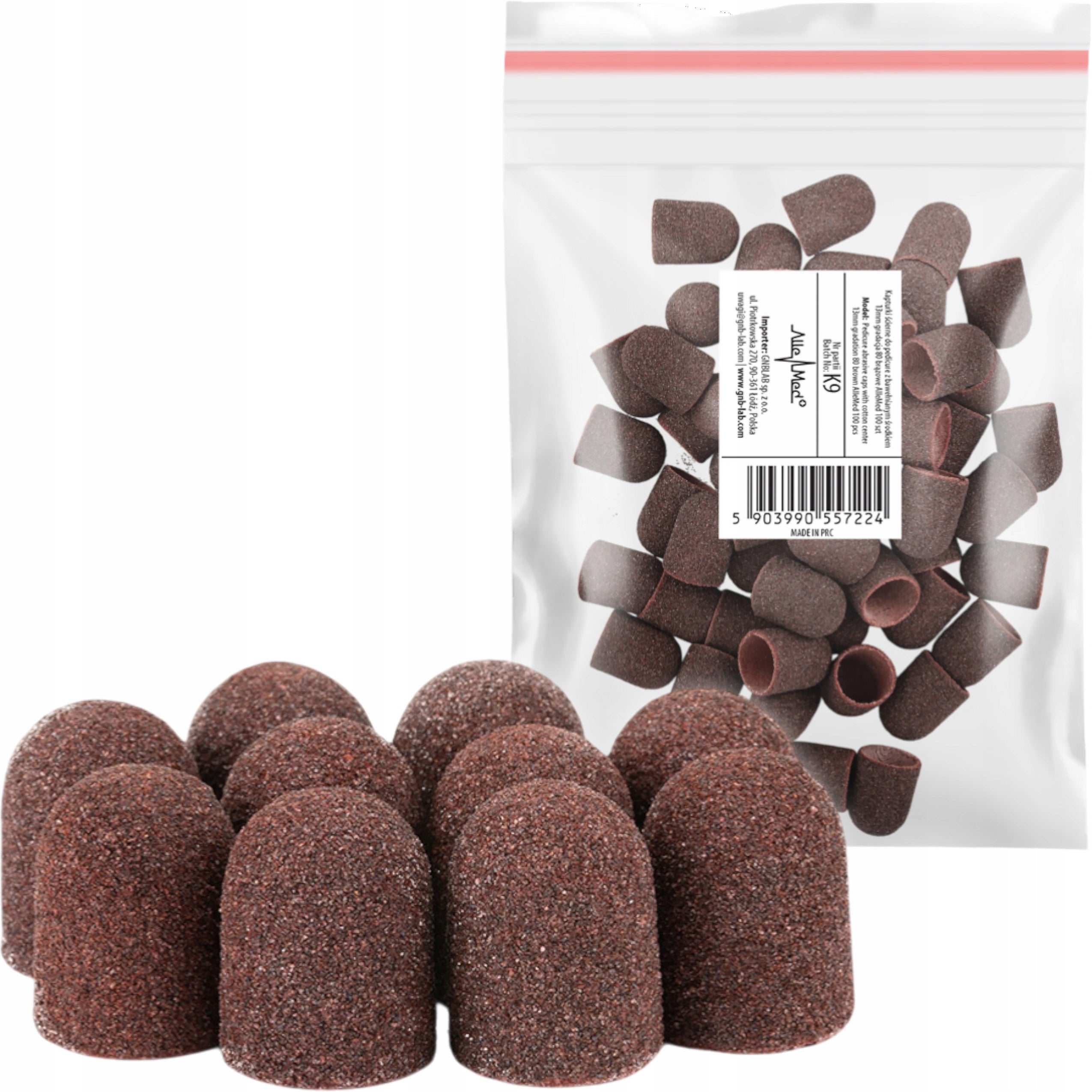 100x Cap 13mm Abrasive Self-Cleaning Overlay Podo Bronze Gradation 80