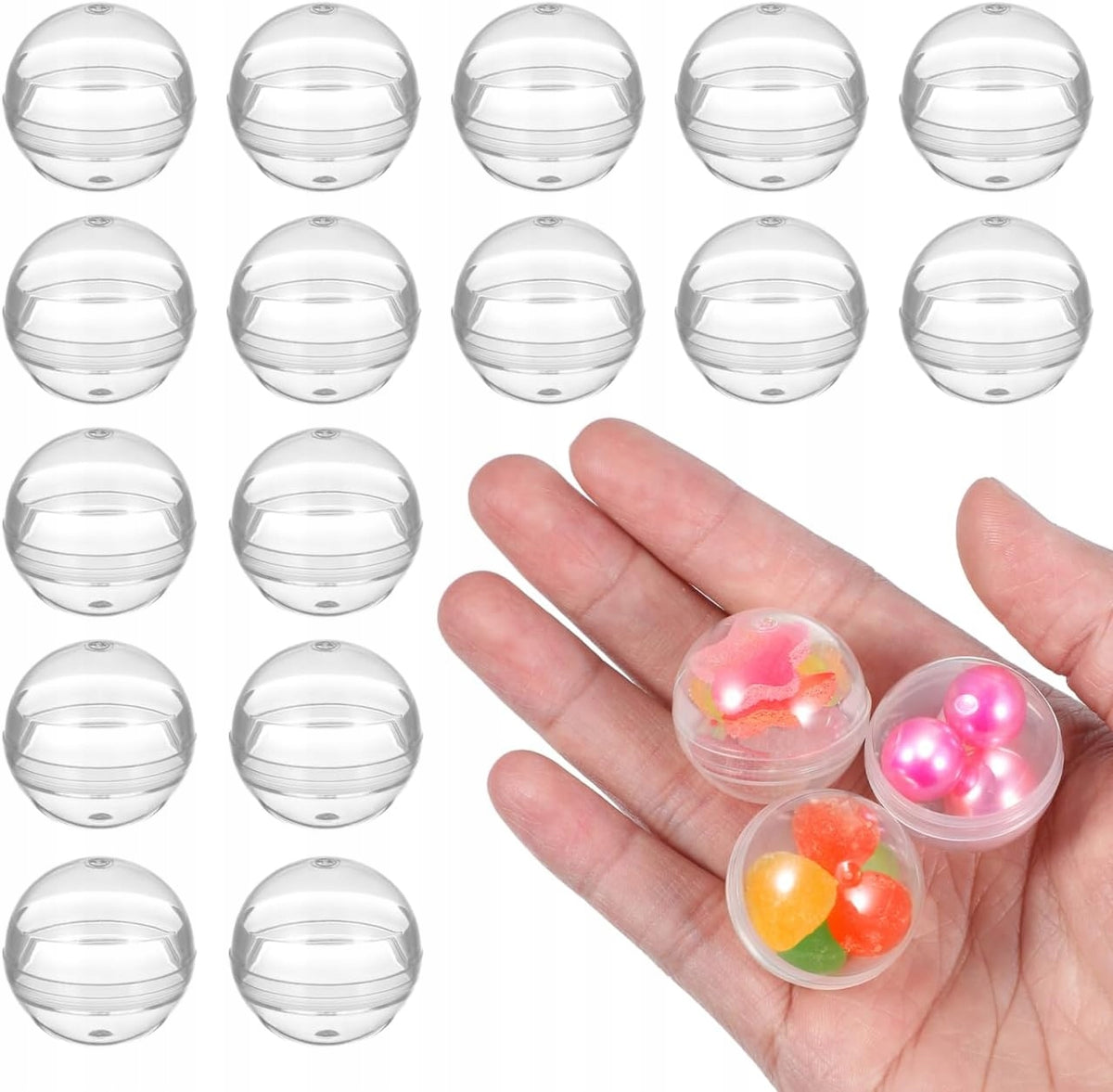 100x Transparent Capsule Balls Plastic 28mm DIY Vending Machine