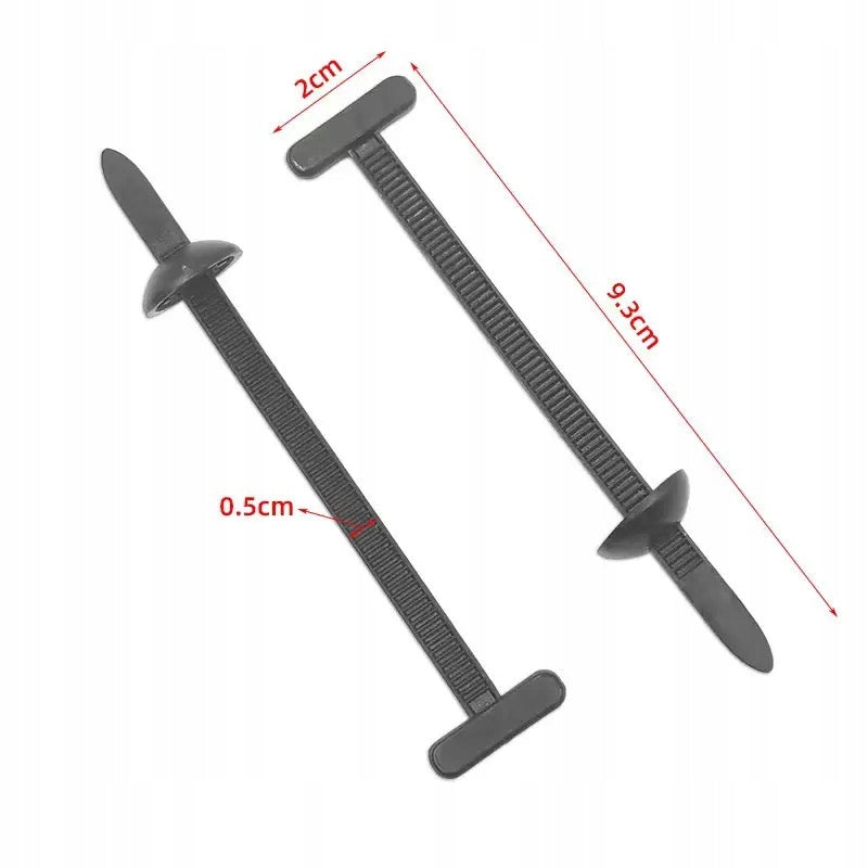 100x Universal T-type mounting clips with clamp band for car Packaging status original