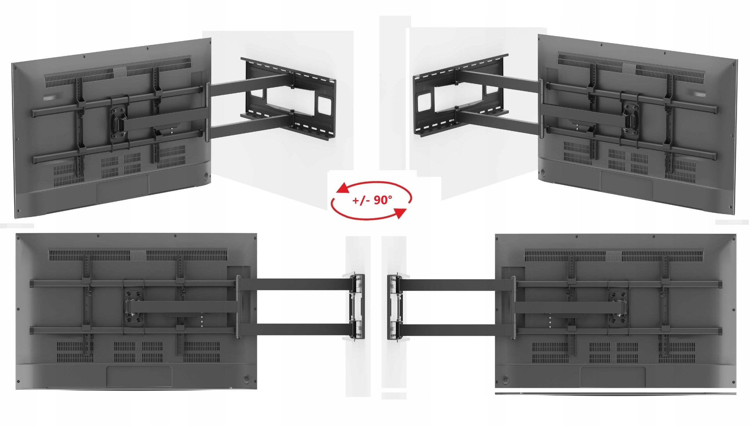 102cm TV Holder Long Frame TV Hanger 43-75 inches Extra Strong Manufacturer code VX-530 Uchwyt do Telewizora
