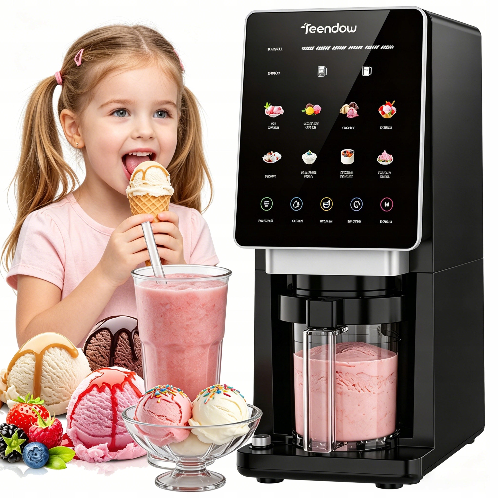10IN1 ICE CREAM MACHINE FROZEN SNACKS STRONG 800W 650ML