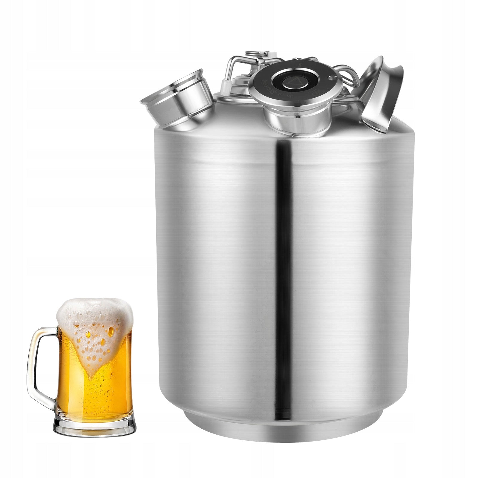 10L 304 STAINLESS STEEL DRAFT BEER MACHINE CLEANING KEG 3SPOUT
