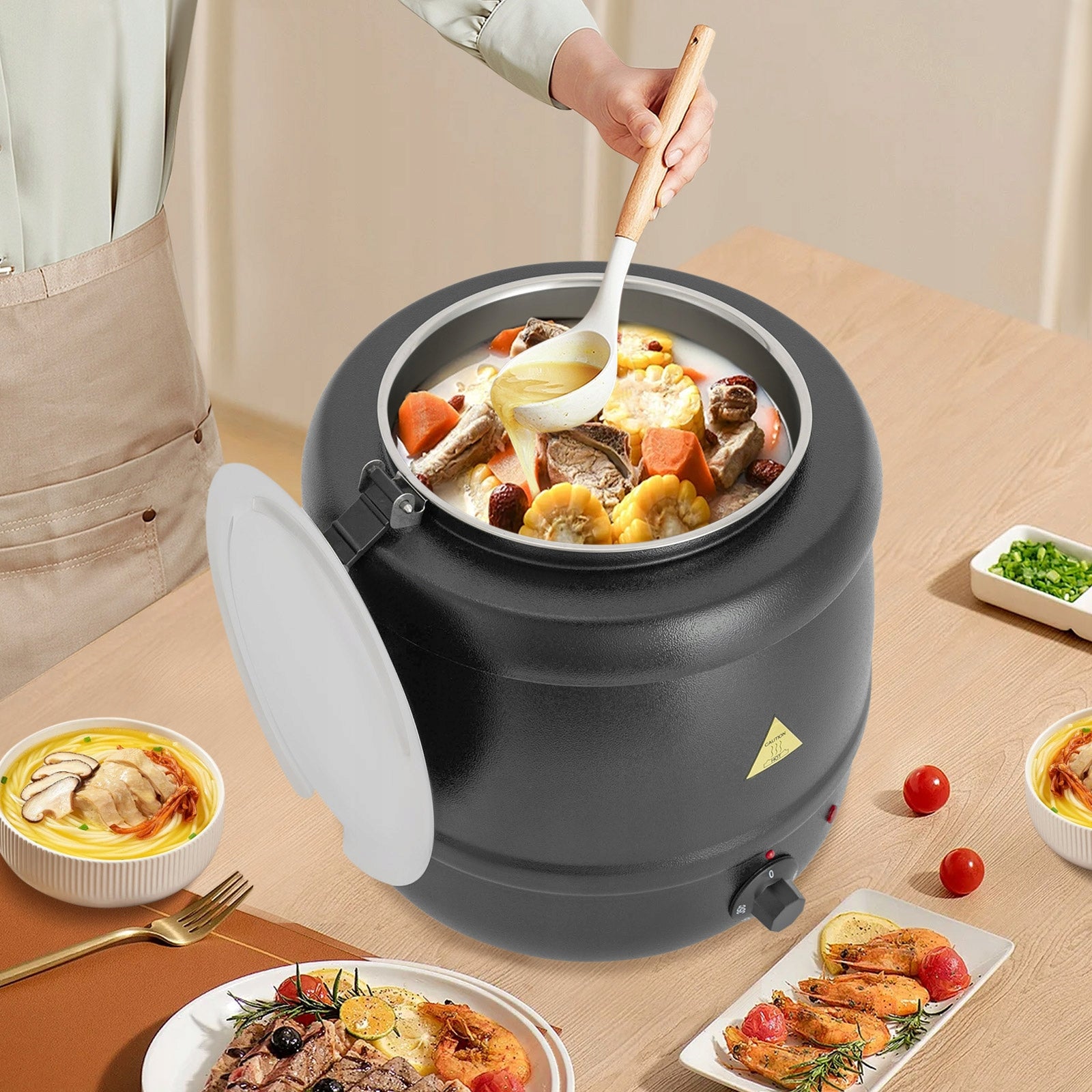 10L ELECTRIC SOUP WARMER 400W CAST IRON TEMP CONTROL 35-80C 220V EU Manufacturer code 36283