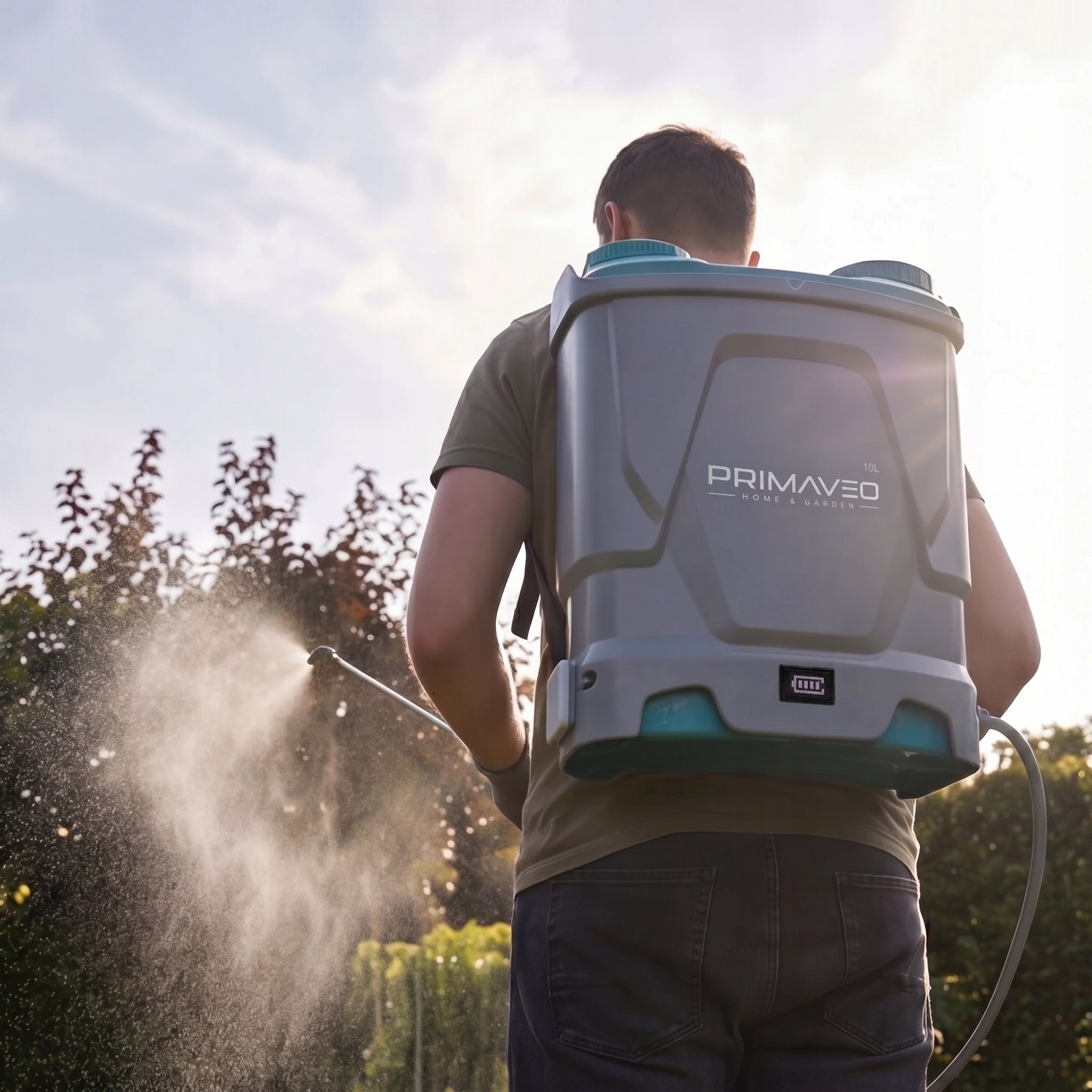 10L GARDEN PRESSURE CORDLESS BACKPACK SPRAYER +11 NOZZLES STRONG Product weight with unit packaging 5 kg
