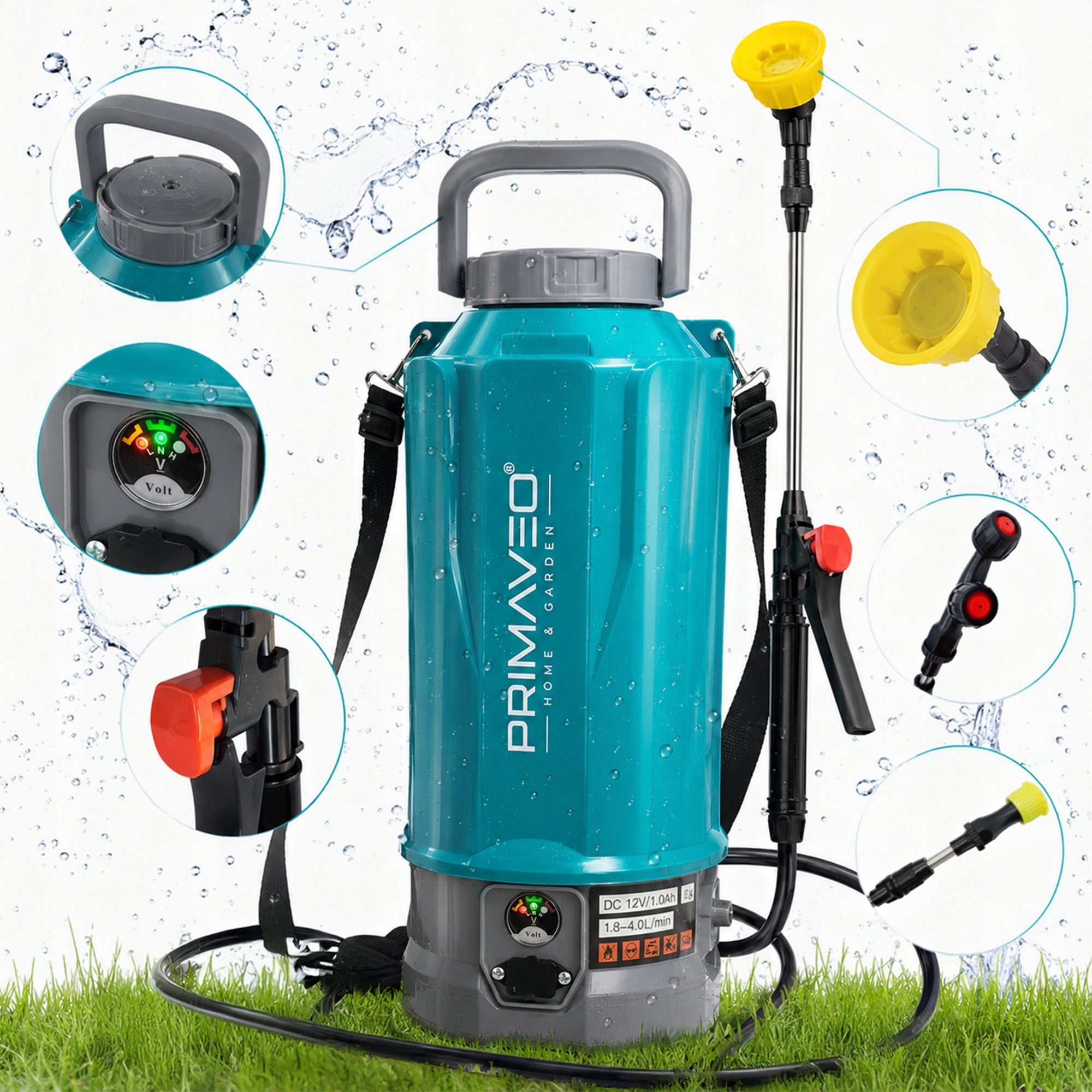 10L GARDEN PRESSURE CORDLESS BACKPACK SPRAYER LIGHTWEIGHT STRONG