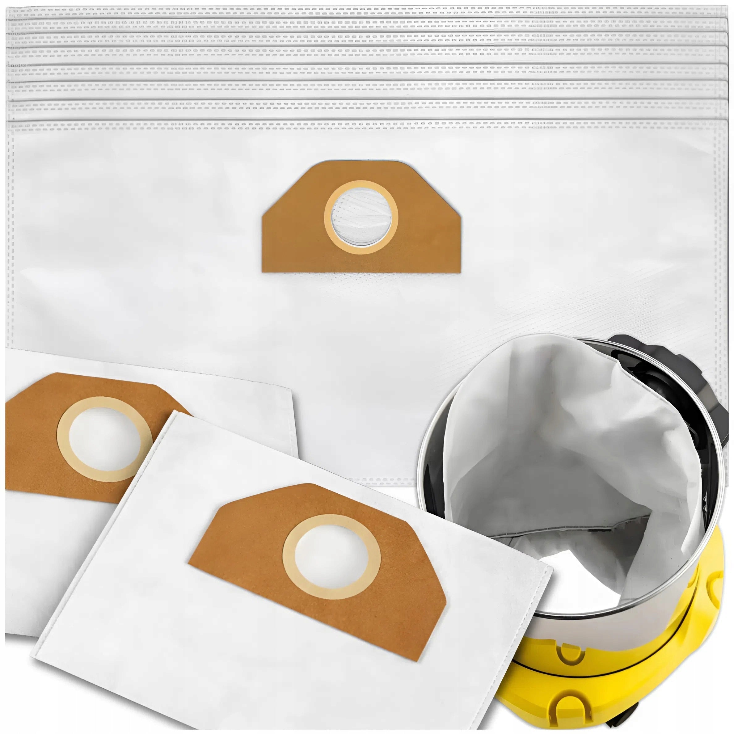 10X BAG FOR VACUUM CLEANERS KARCHER SYNTHETIC WHITE BAGS SET OF BAGS 10PCS