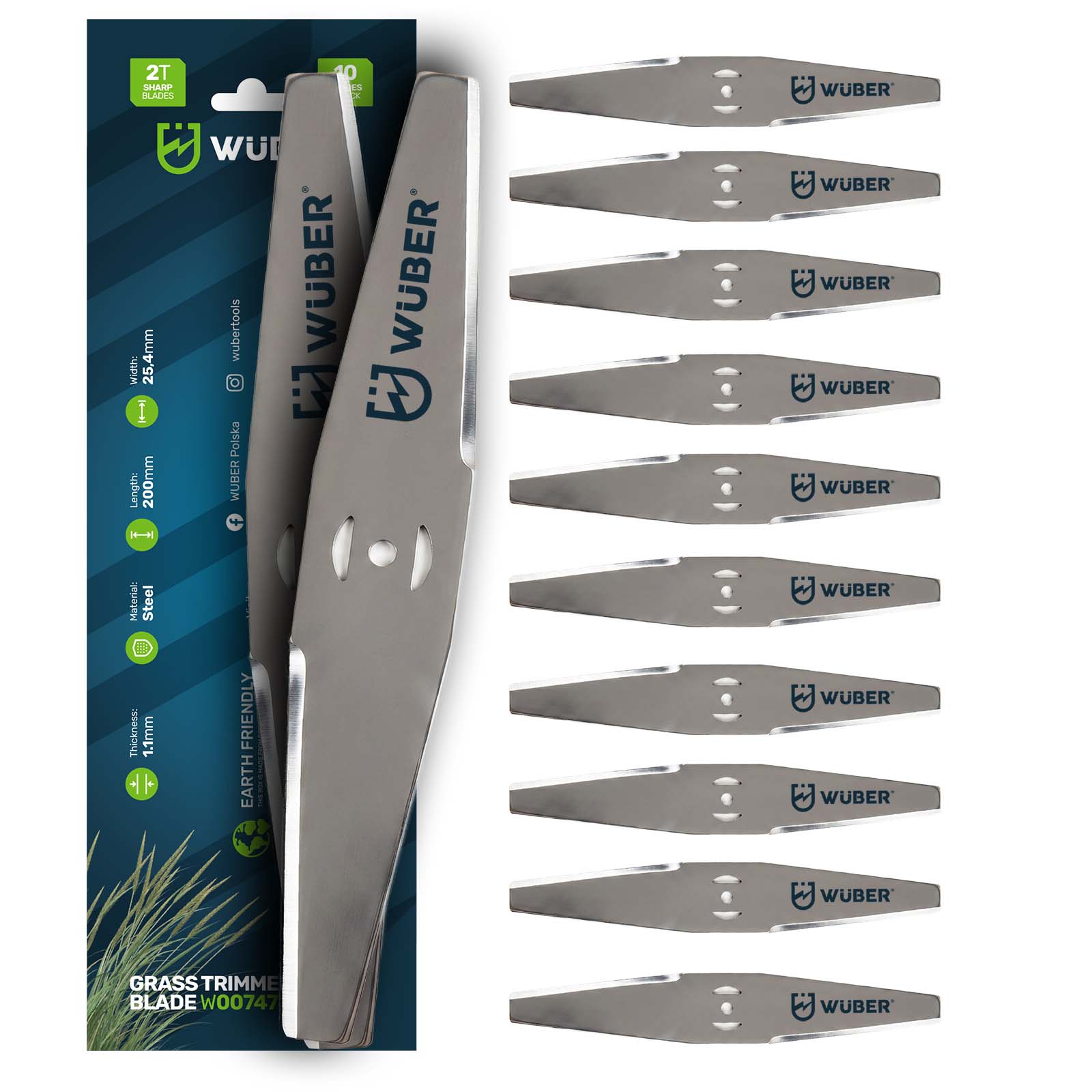 10X CORDLESS TRIMMER KNIFE CUTTING BLADES GRASS KNIVES