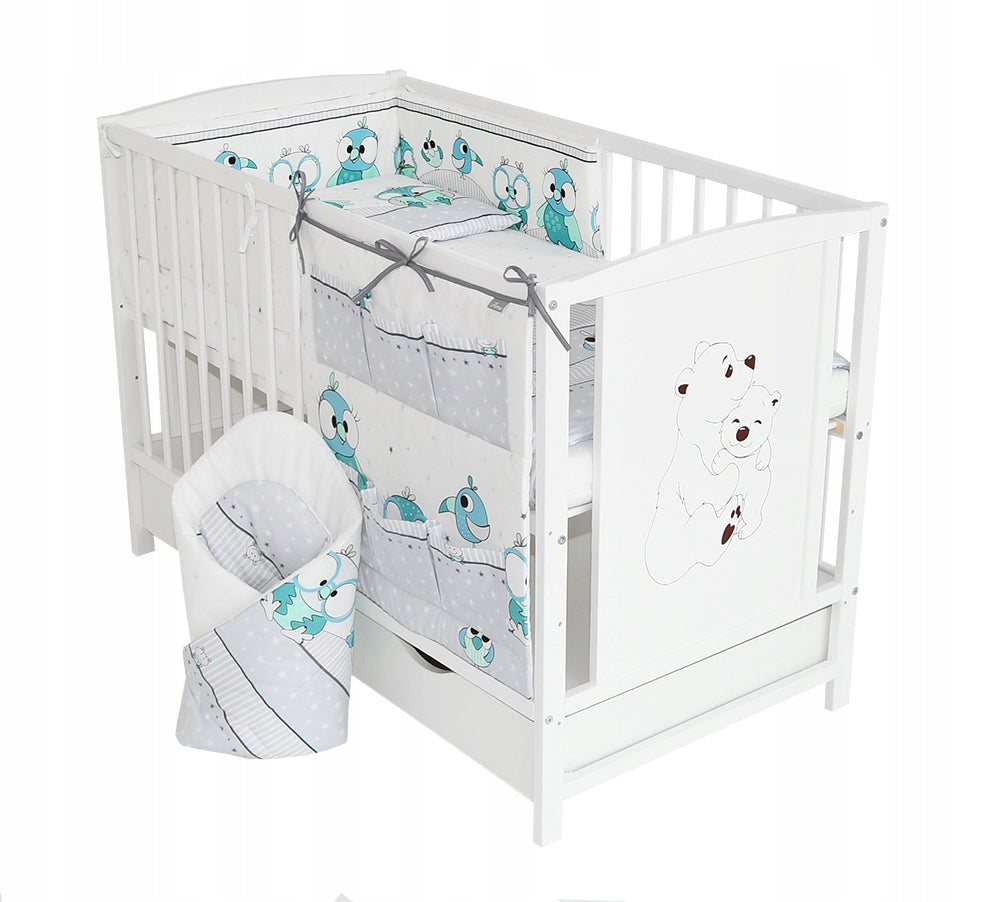 10el.CHILDREN'S COT WITH DRAWER / COUCH WHITE MATTRESS BEDDING