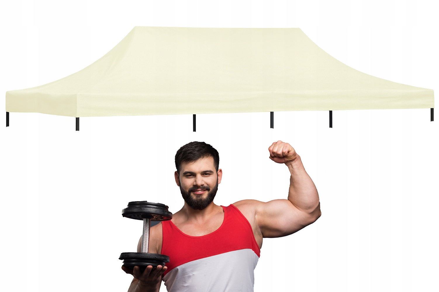 10kg ROOF 3x6 REPLACEMENT CANOPY TRADE TENT Garden Pavilion Cream