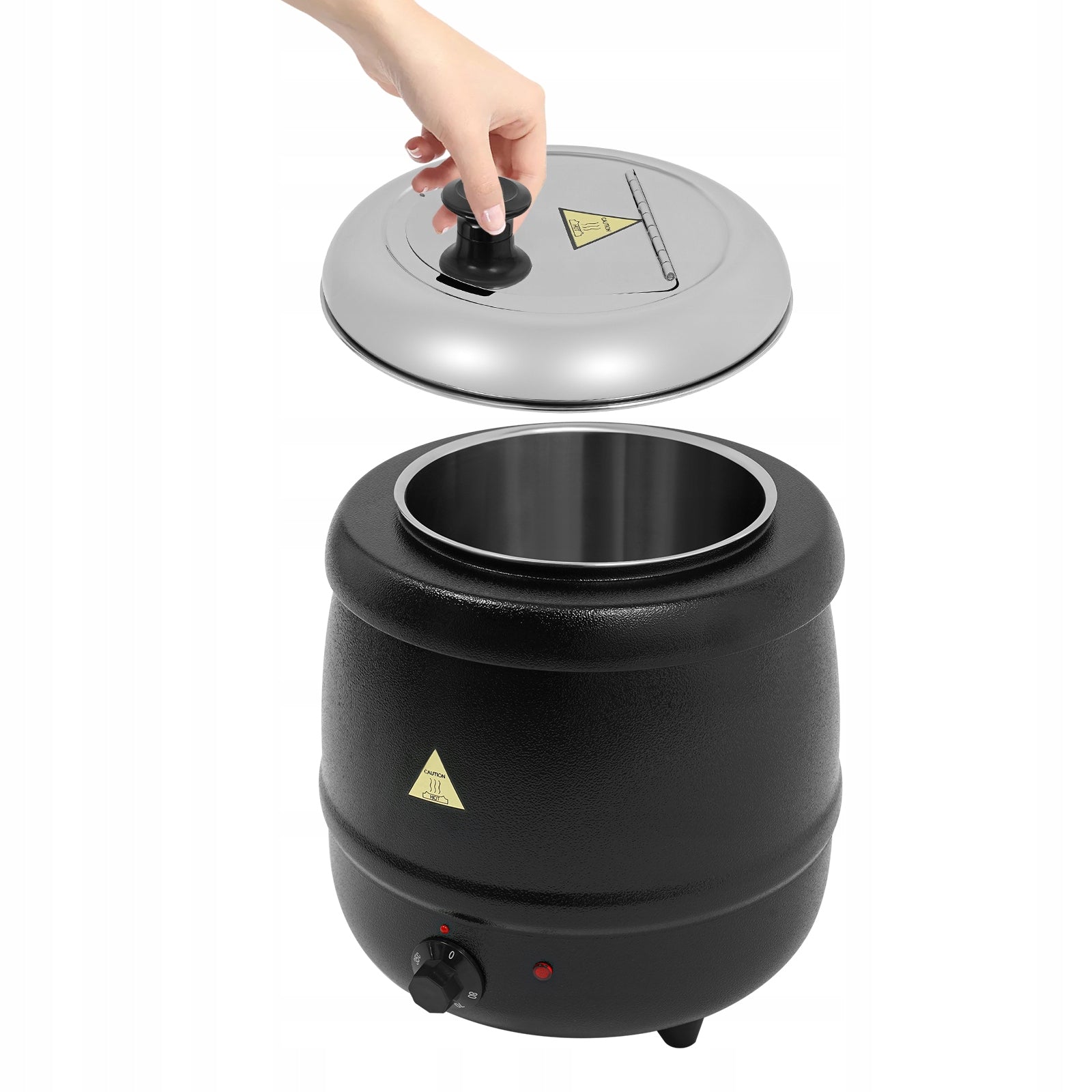 10l Electric Soup Kettle Heating Pot with Lid and Indicator for Warming Brand no brand