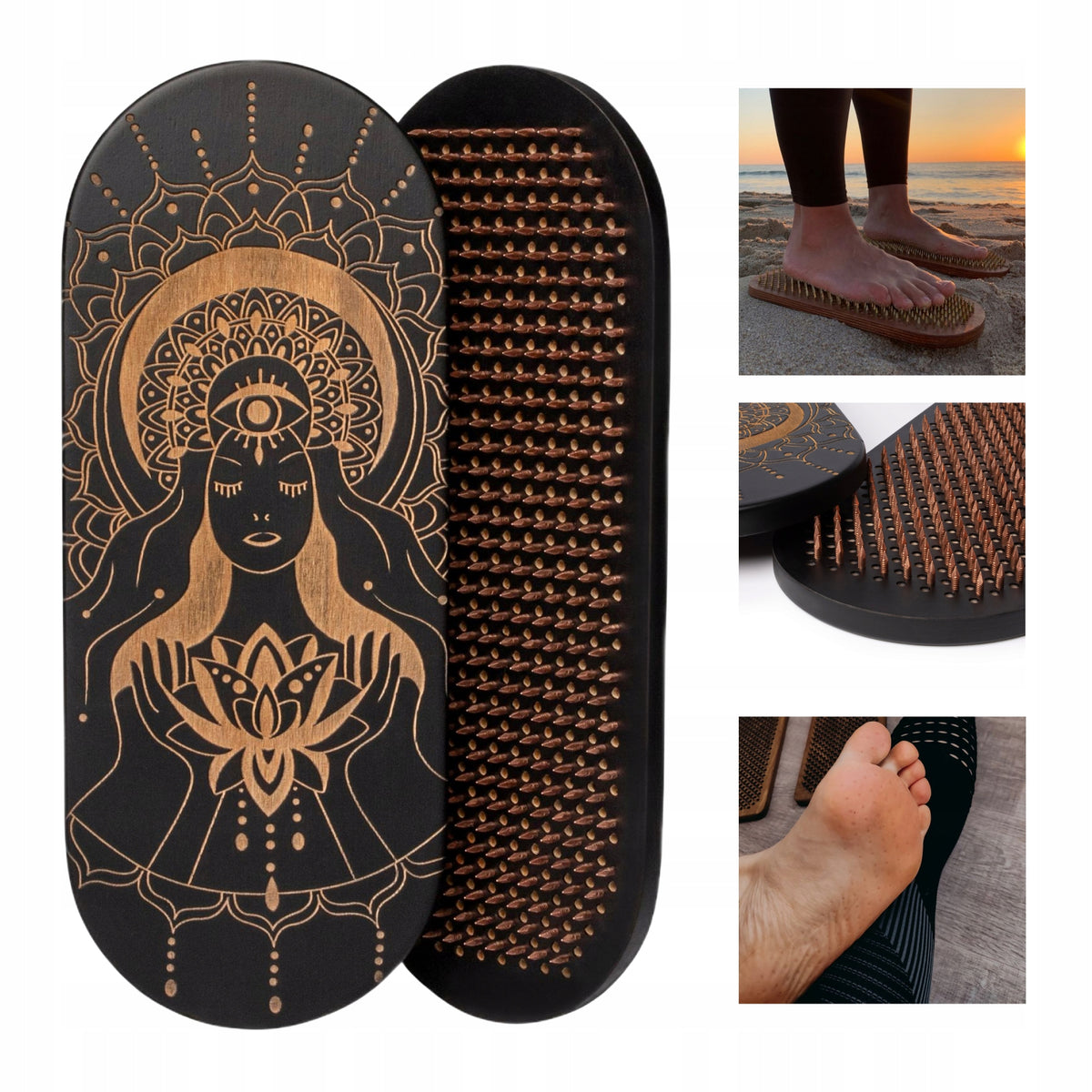 10mm Acupressure Sadhu Board for Practitioners with Copper Nails