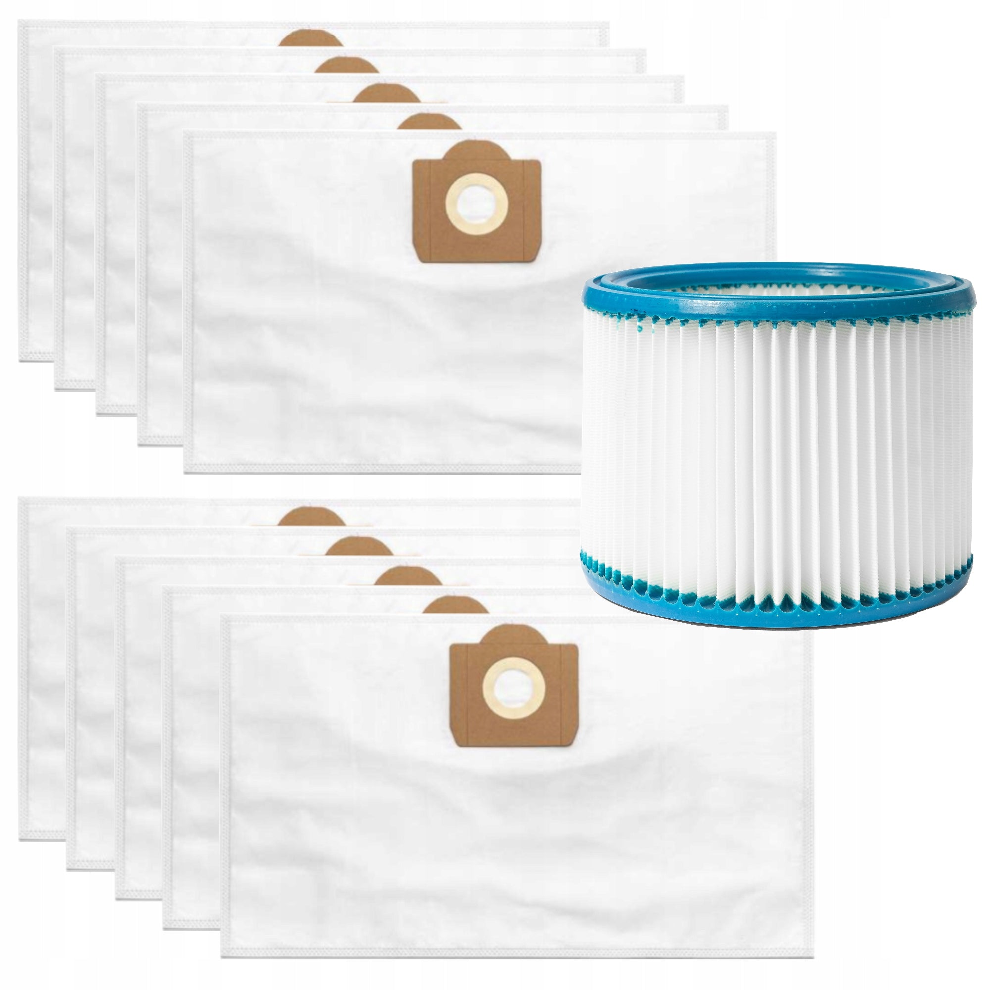 10x BAGS+FILTER FOR VACUUM CLEANER MAKITA VC2512L VC3511L BOSCH GAS 15 20