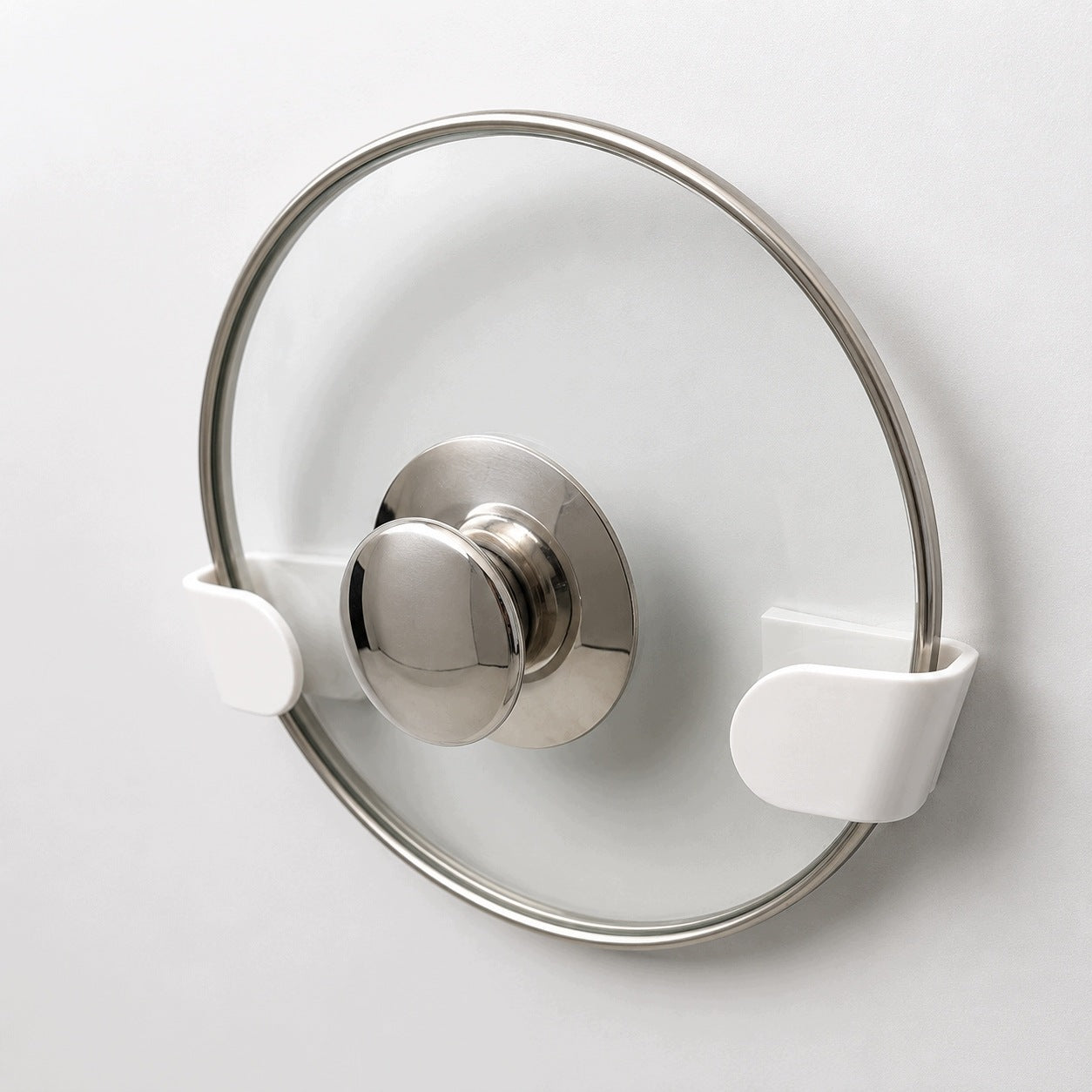10x Pot Lid Holder Self Adhesive Durable White Manufacturer code 10x Uchwyt na Pokrywki Samoprzylepny