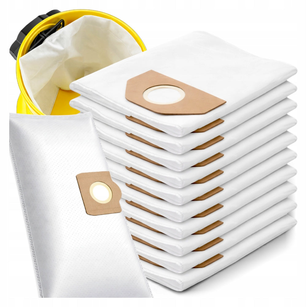 10x VACUUM CLEANER BAGS REPLACEMENT SYNTHETIC KARCHER WD3 MV3 REPLACEMENT