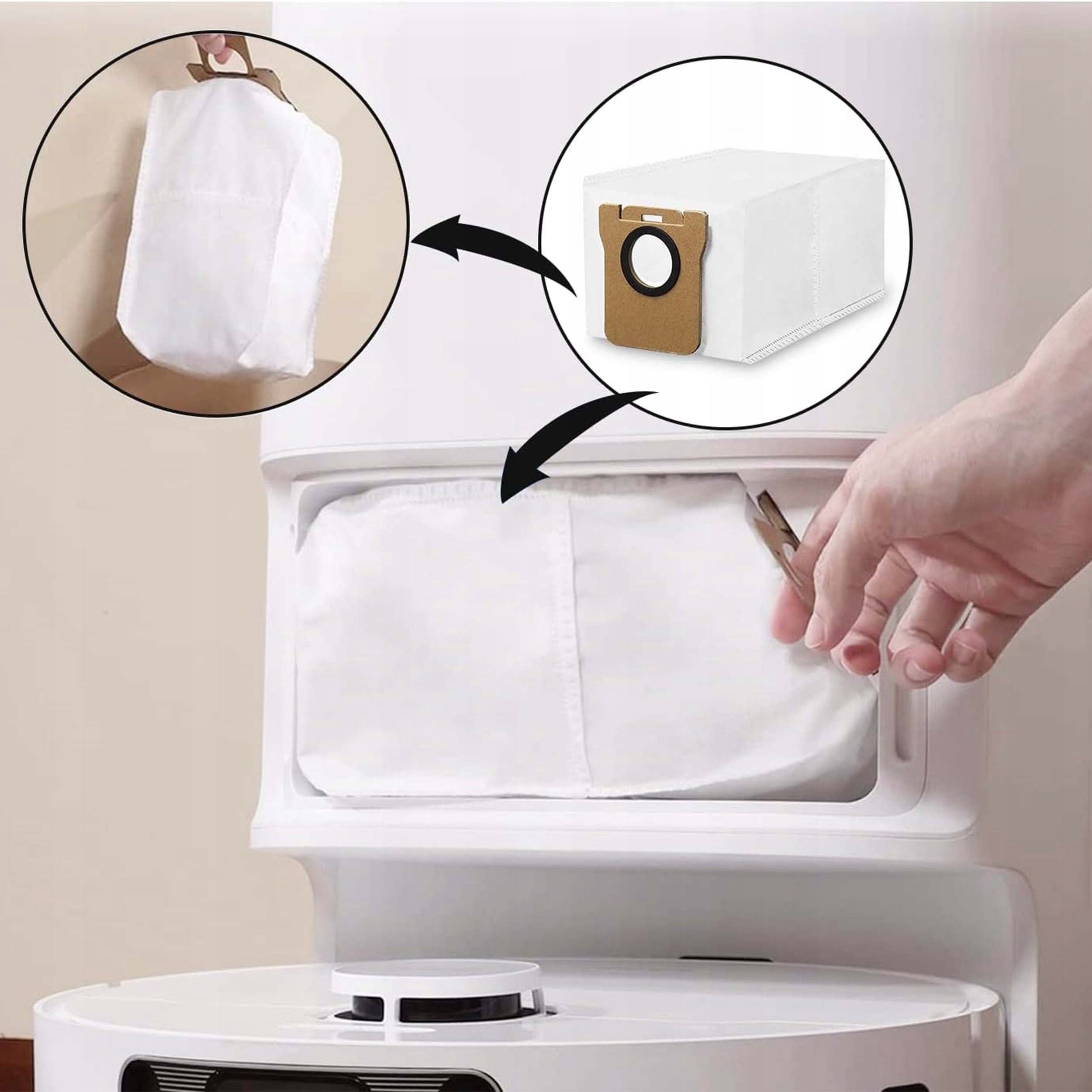 10x XIAOMI X10+ Dreame L20 L30 L10s Ultra synthetic vacuum cleaner bag Manufacturer code WORKI NA ŚMIECI DO STACJI DOKUJACEJ POJEMNE 1
