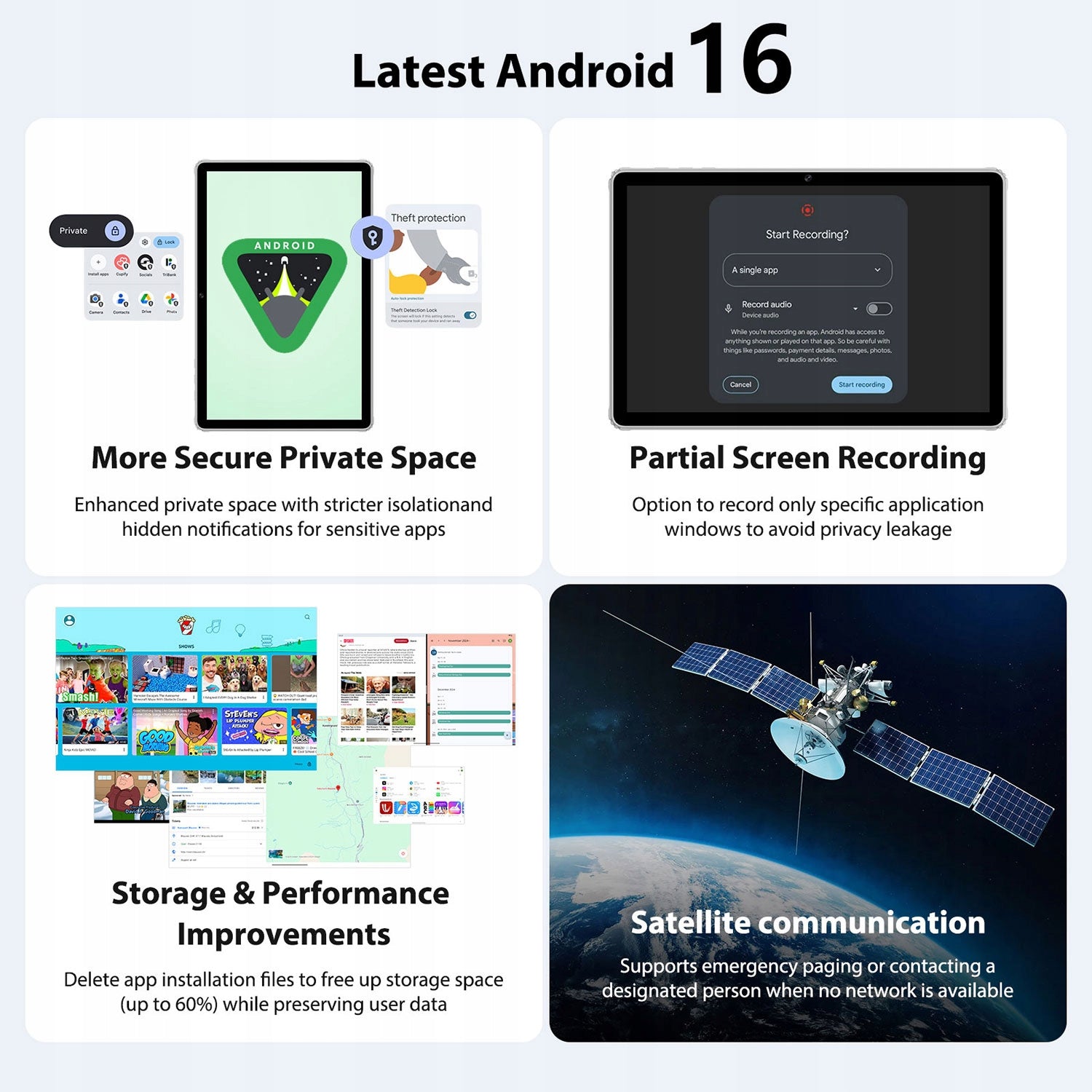 11-inch Octa-Core Android Tablet, 36GB RAM + 512GB Storage, 4G LTE/SIM, 5G WiFi, 2000x1200 2K Display Brand no brand