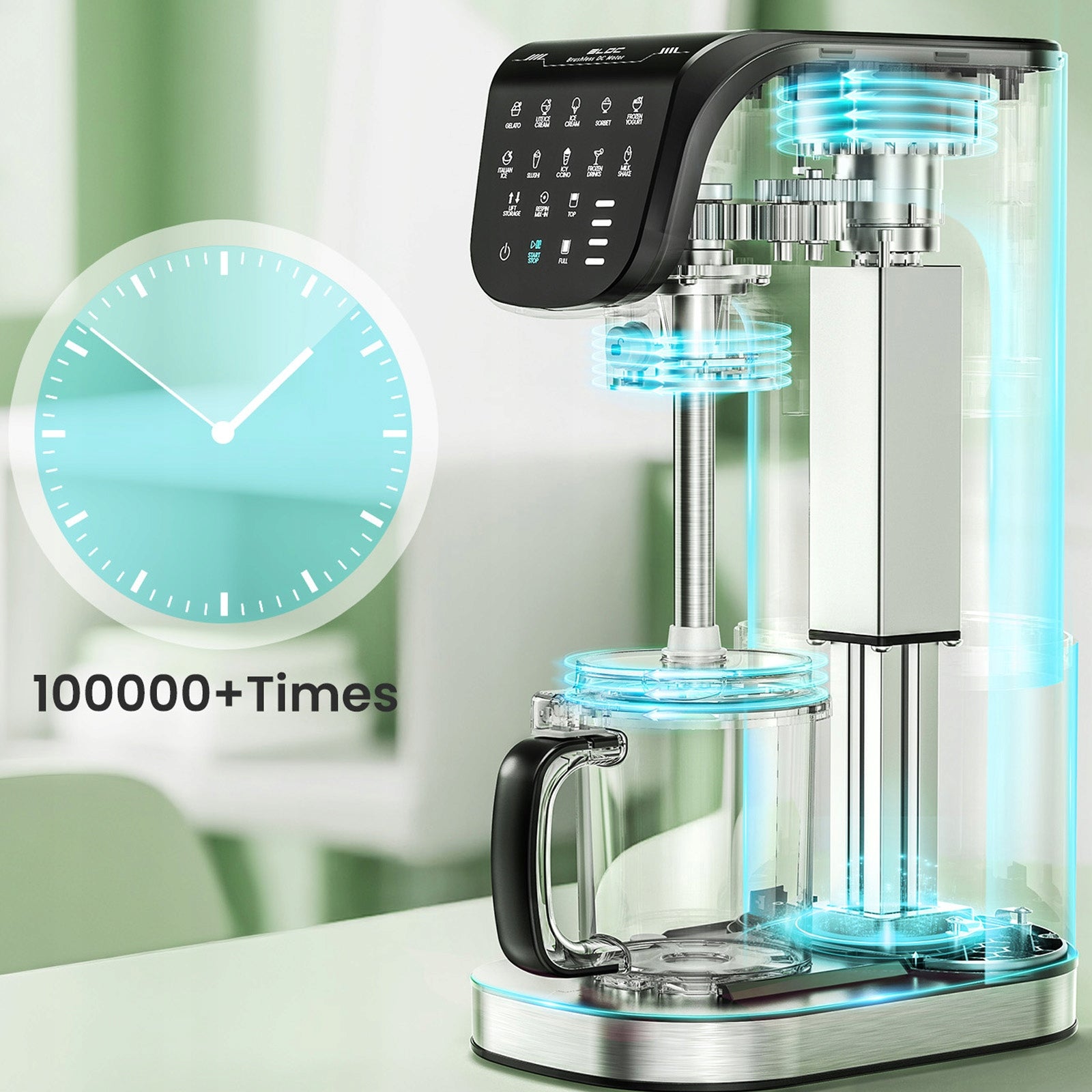 11IN1 HOMEMADE ICE CREAM MACHINE AUTOMATIC 500W SORBET YOGURT XXL Brand IceCup