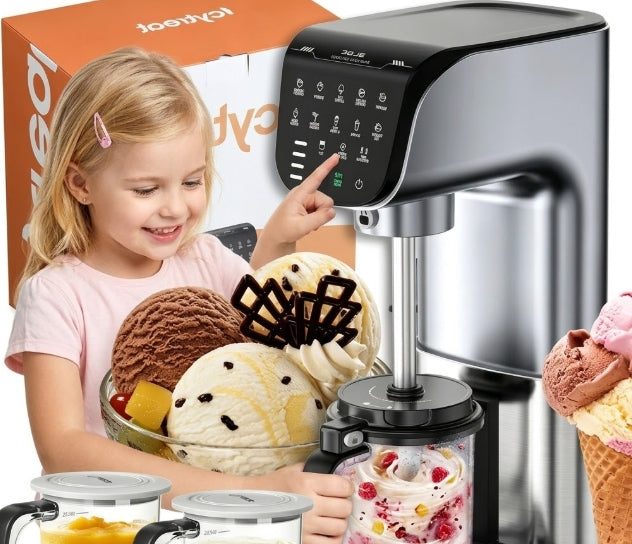 11IN1 HOMEMADE ICE CREAM MACHINE AUTOMATIC 500W SORBET YOGURT XXL