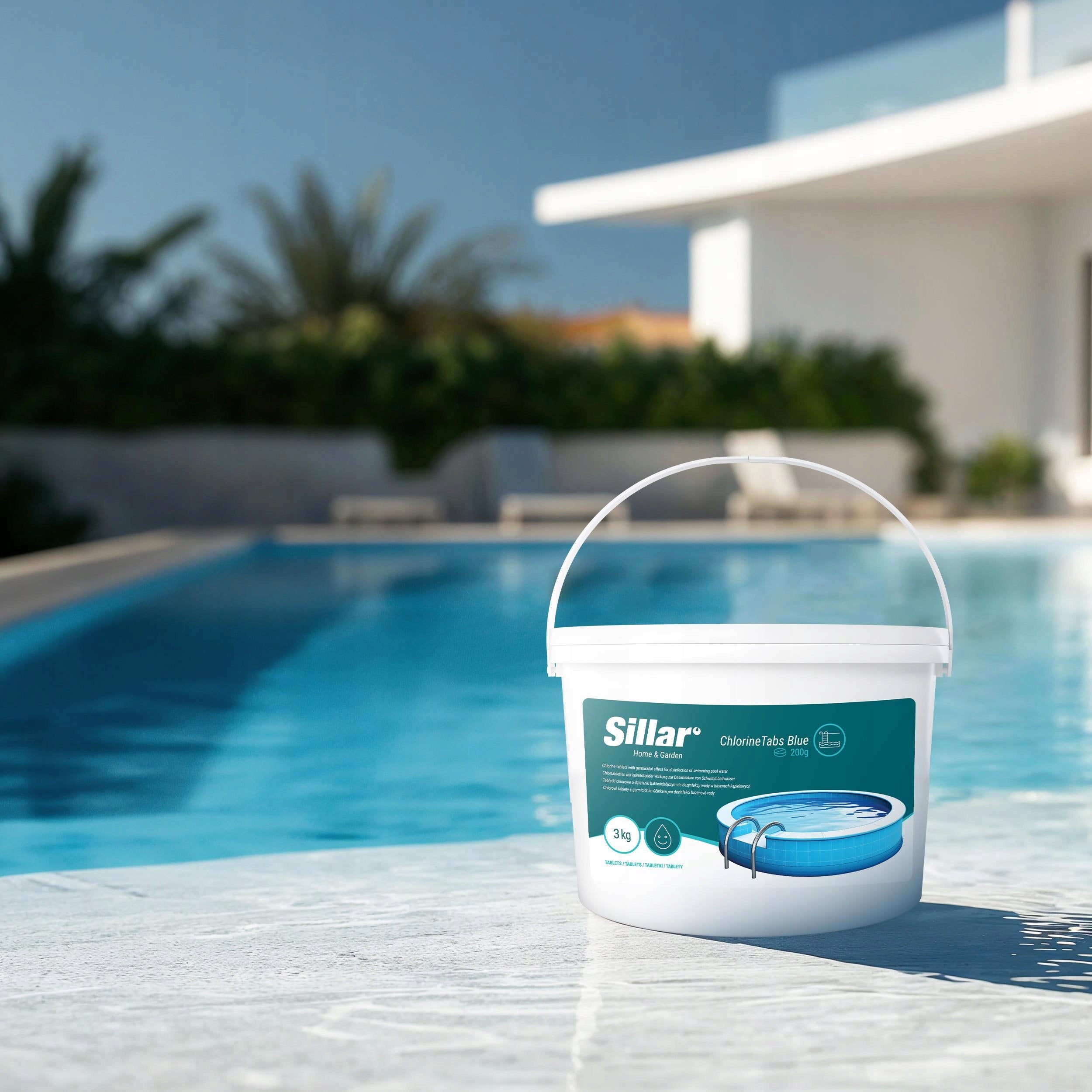 11in1 multifunctional swimming pool tablets 3kg 200g chlorine for swimming pool blue Brand Sillar