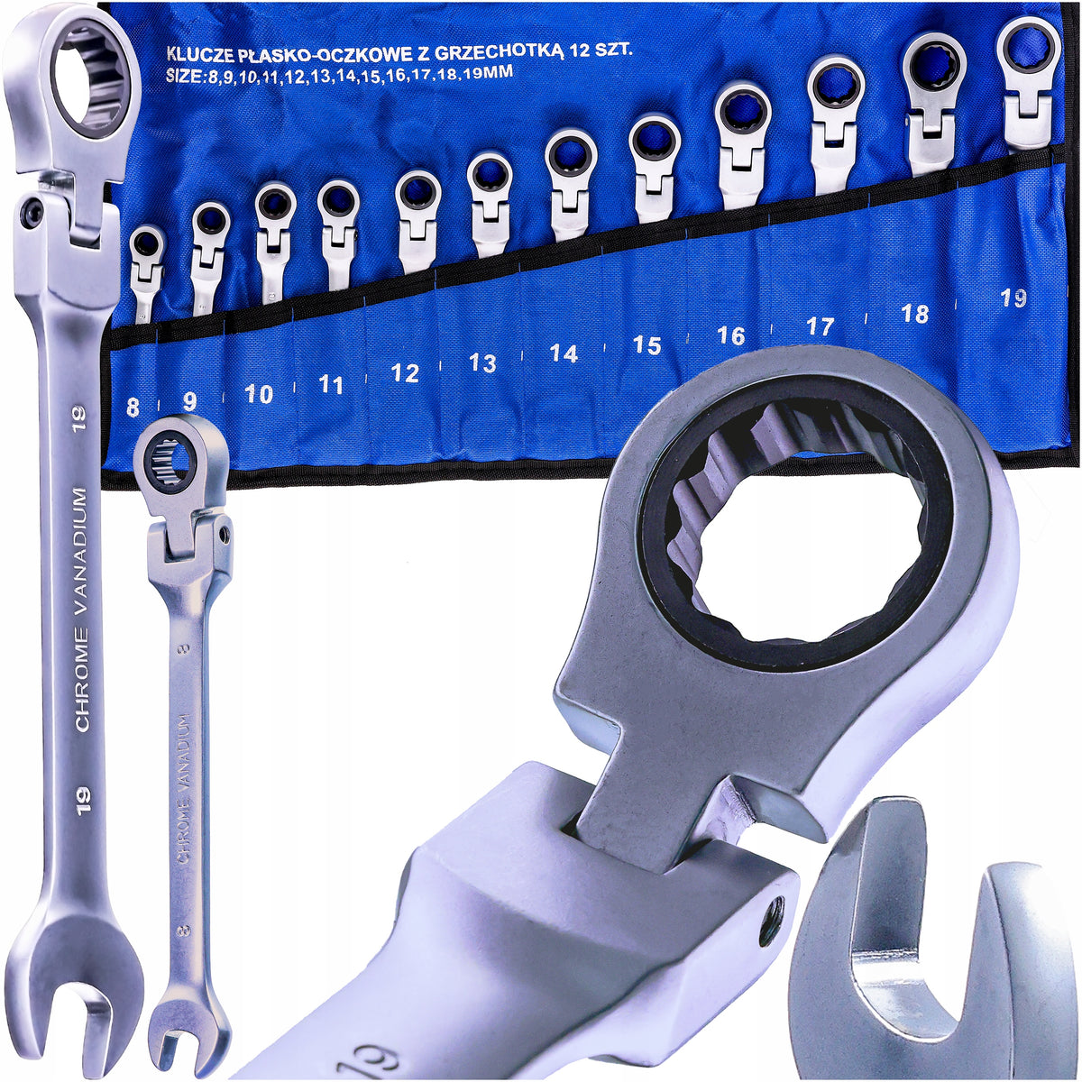 12 17 19 RATCHETING FLAT EYE WRENCHES BROKEN FLAT EYE WRENCHES