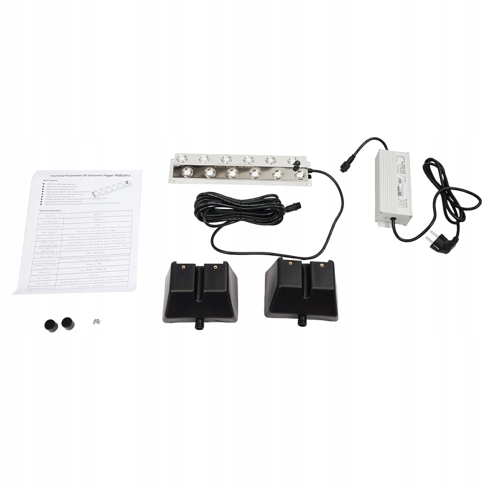 12-HEAD ULTRASONIC FOGGER MIST MAKER FOR HUMIDIFYING MACHINES 9L/H 400W Medical device no