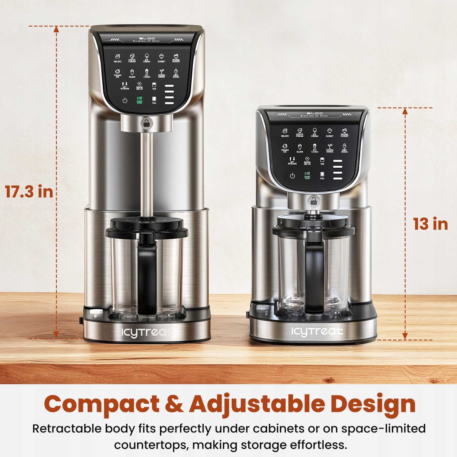 12 In 1 Ice Cream Machine Automatic Frozen Yogurt Maker 19 Oz for Home Use Packaging status original